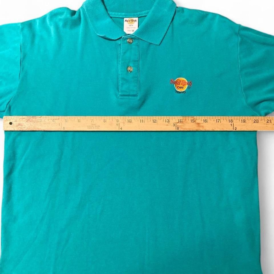 Hard Rock Cafe Turquoise Single Stitch Hard Rock Cafe Tokyo Polo Shirt 90s Size US M / EU 48-50 / 2 - 7 Thumbnail
