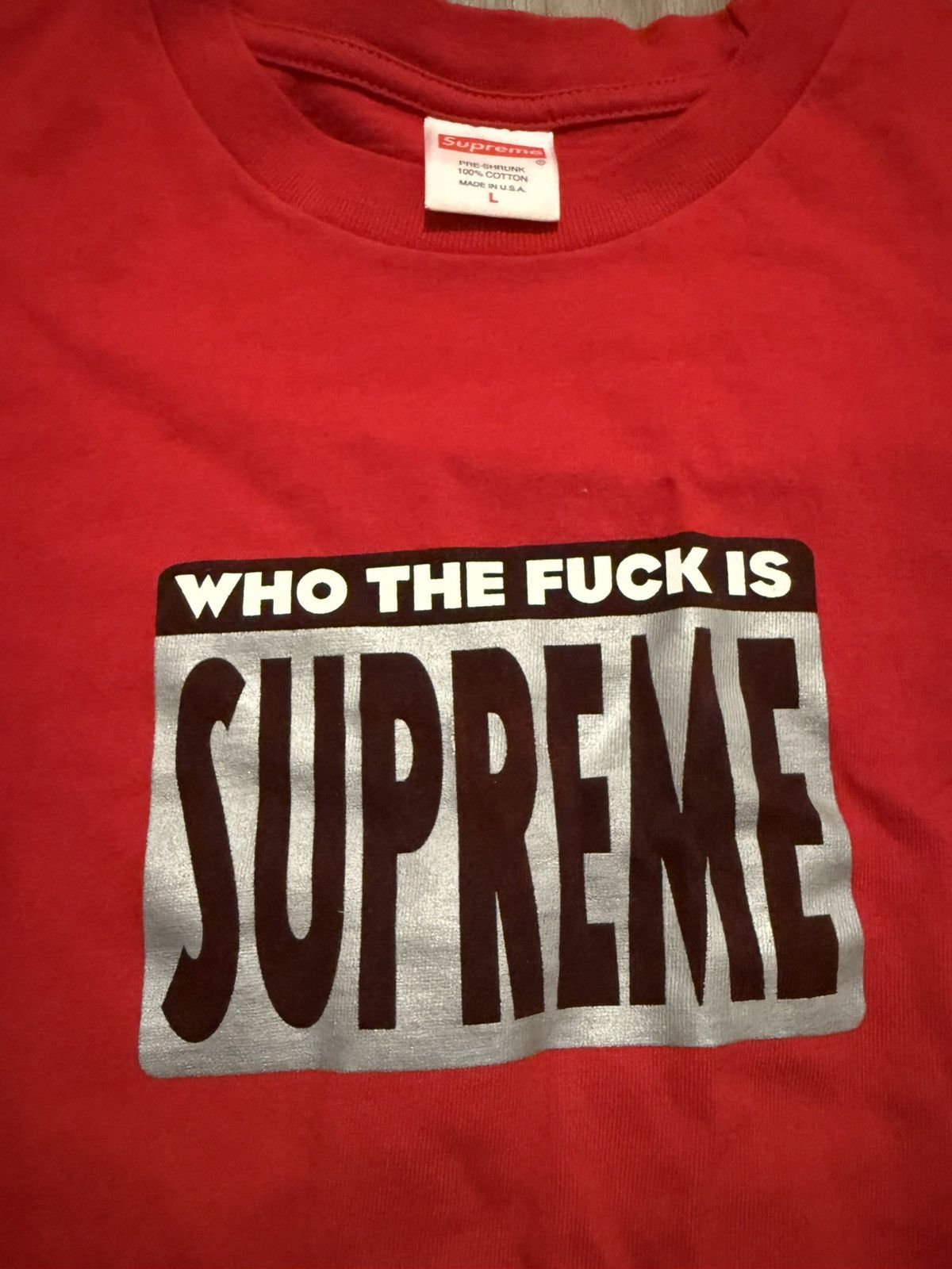 Supreme Supreme who the tee Size US L / EU 52-54 / 3 - 2 Thumbnail