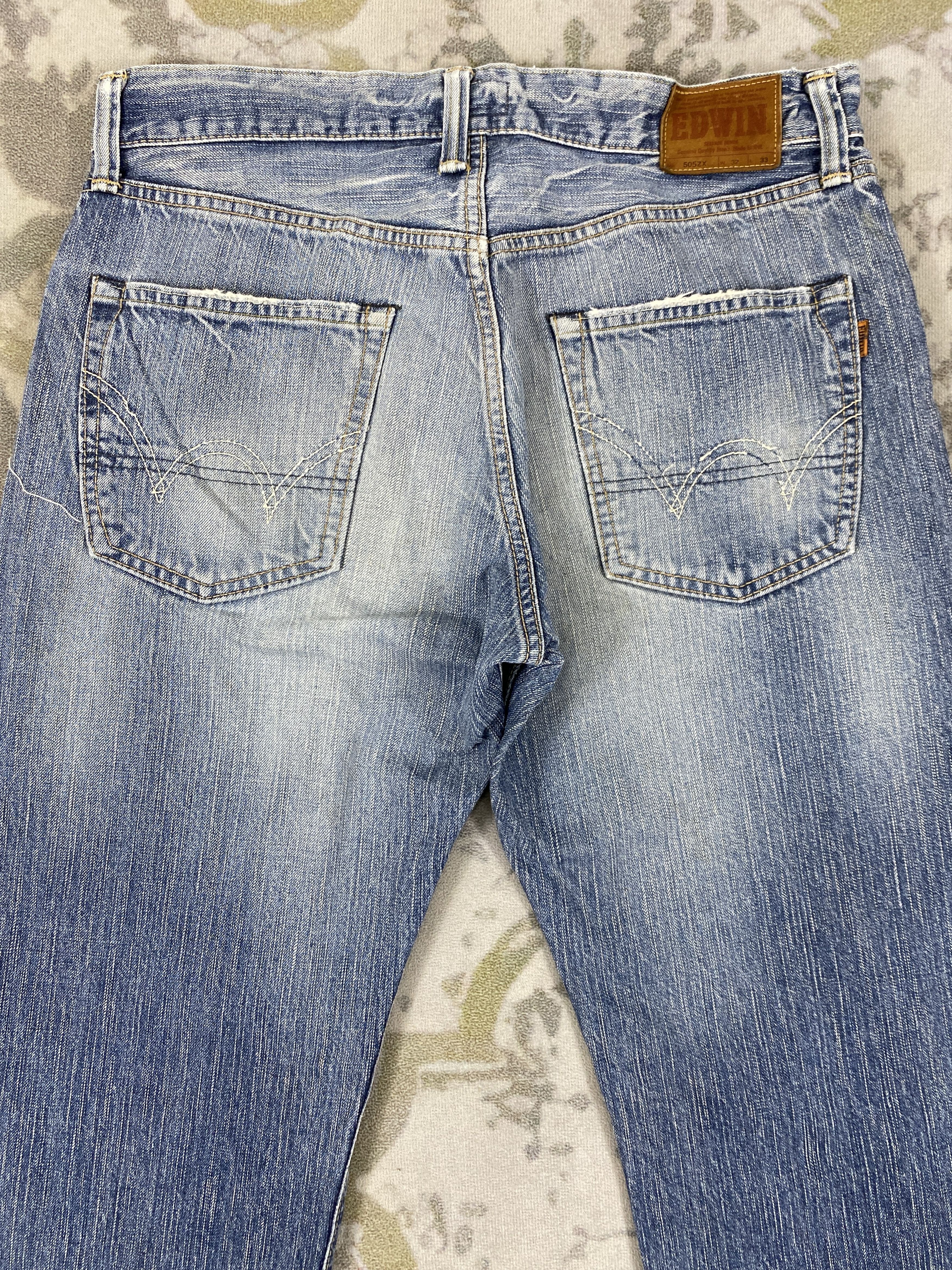 Edwin 🔥VINTAGE EDWIN 505 SELVEDGE DENIM JEANS 34x32.5- JN3609 Size US 34 / EU 50 - 4 Thumbnail