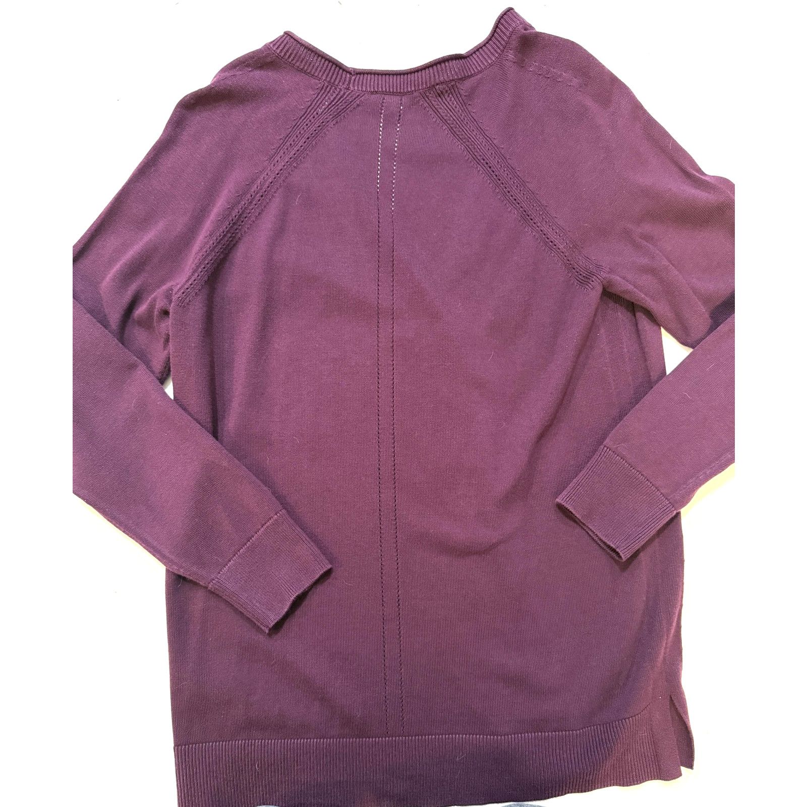 & Other Stories Talbots Cardigan Sweater Womens MED Purple Button V Neck Size M / US 6-8 / IT 42-44 - 8 Thumbnail
