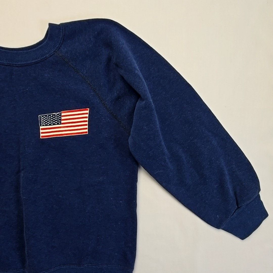Vintage Vintage American Flag Sweatshirt Blue USA Crewneck Small Size S / US 4 / IT 40 - 2 Thumbnail