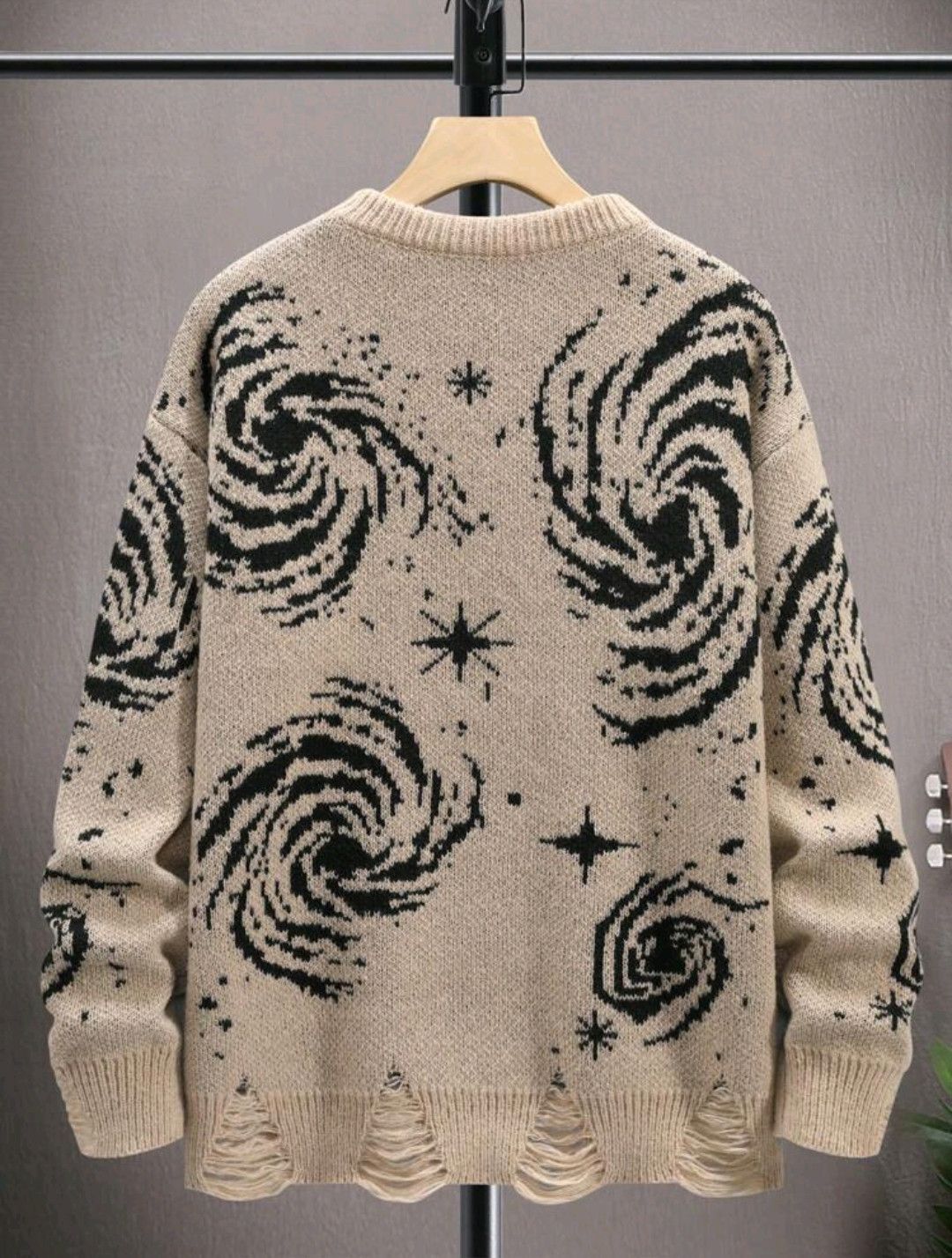 Japanese Brand Ripped Trim Dropped Knitted Sweater Size US M / EU 48-50 / 2 - 2 Thumbnail
