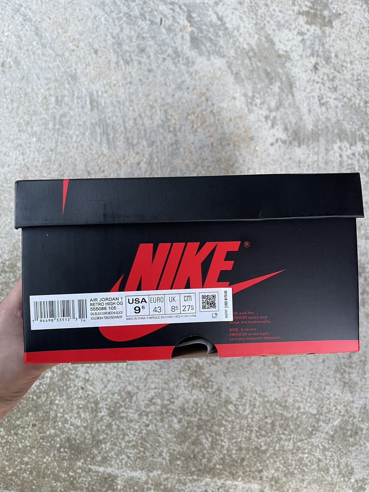 Jordan Brand Air Jordan 1 Retro High OG Dark Mocha Size US 9.5 / EU 42-43 - 9 Thumbnail