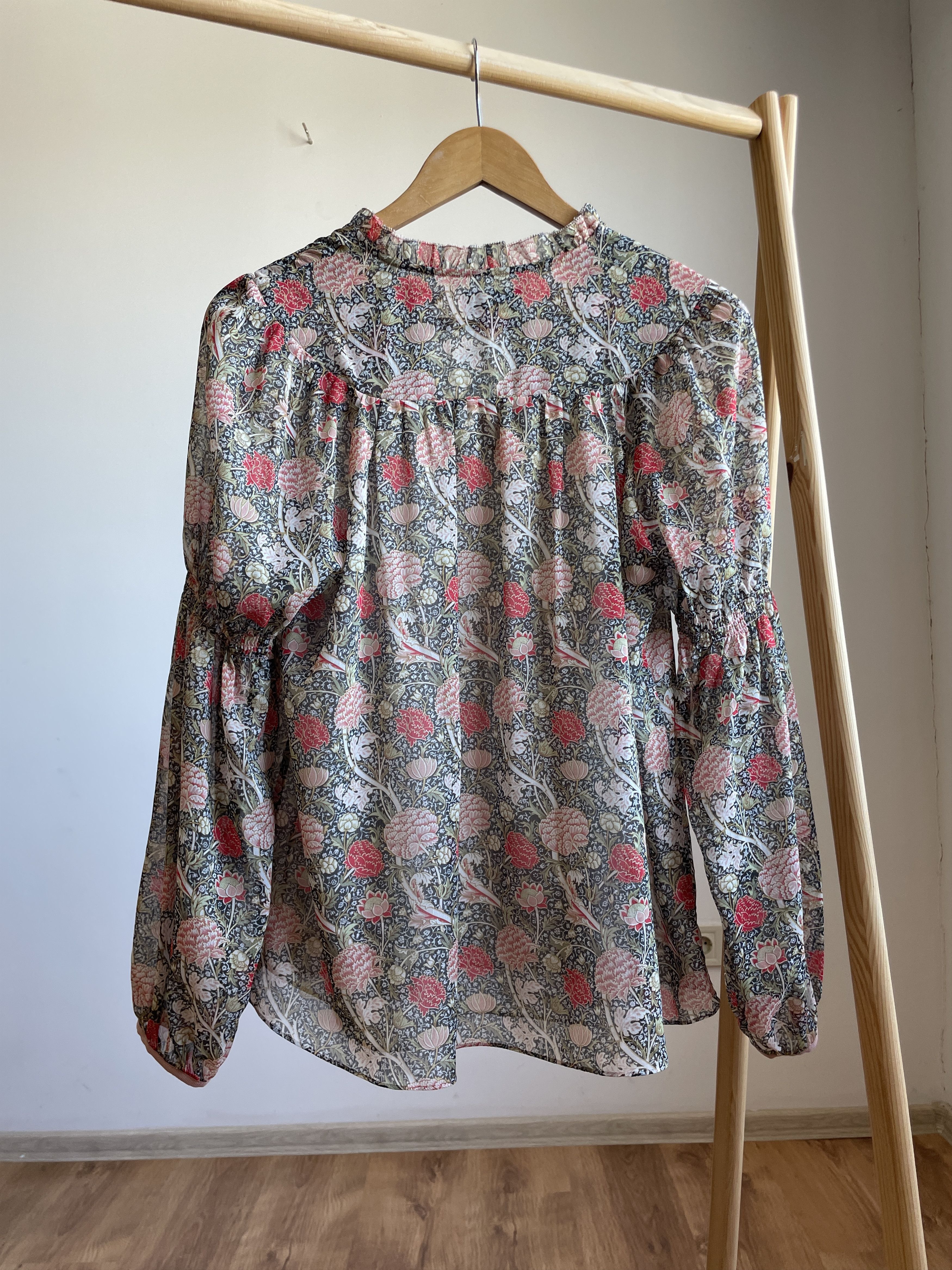 ME+EM Me+Em Floral Meadow Long Sleeve Blouse Size UK 8 Size S / US 4 / IT 40 - 2 Thumbnail