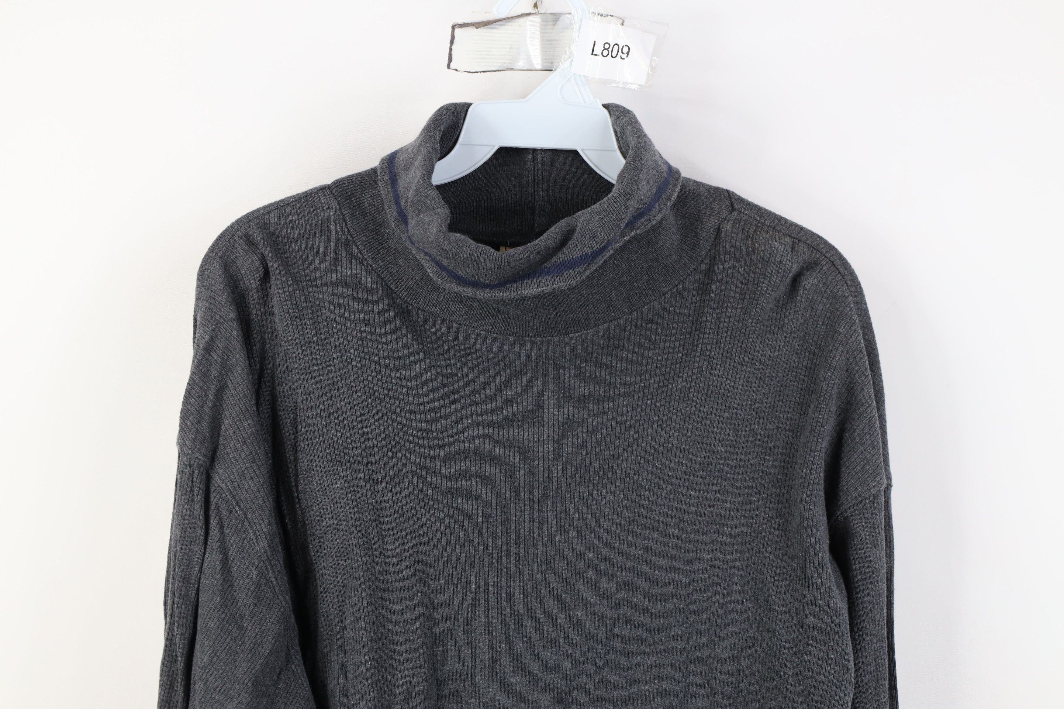 Woolrich Woolen Mills Vintage 90s Woolrich Ribbed Knit Turtleneck T-Shirt Gray USA Size US XL / EU 56 / 4 - 2 Thumbnail