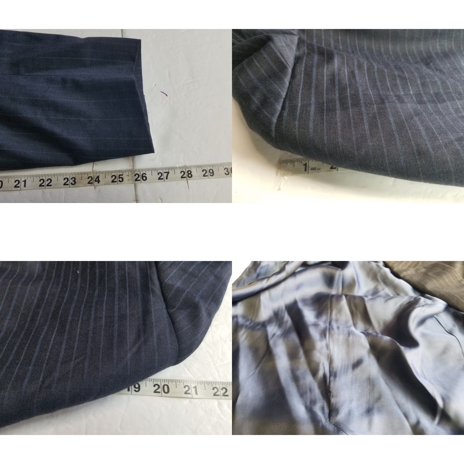 Nordstrom Hickey Freeman Blazer Wool Sport Coat Blue 48R Men Regular Jacket 2 Piece Tweed Business Size 48R - 8 Thumbnail