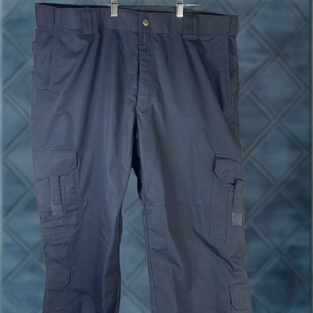 Vintage 5.11 Tactical Pants Mens 44x32 Navy Blue Cargo Ripstop Workwear Outdoor Utility Pants Mens 44 Blue Size US 44 / EU 60 - 1 Thumbnail