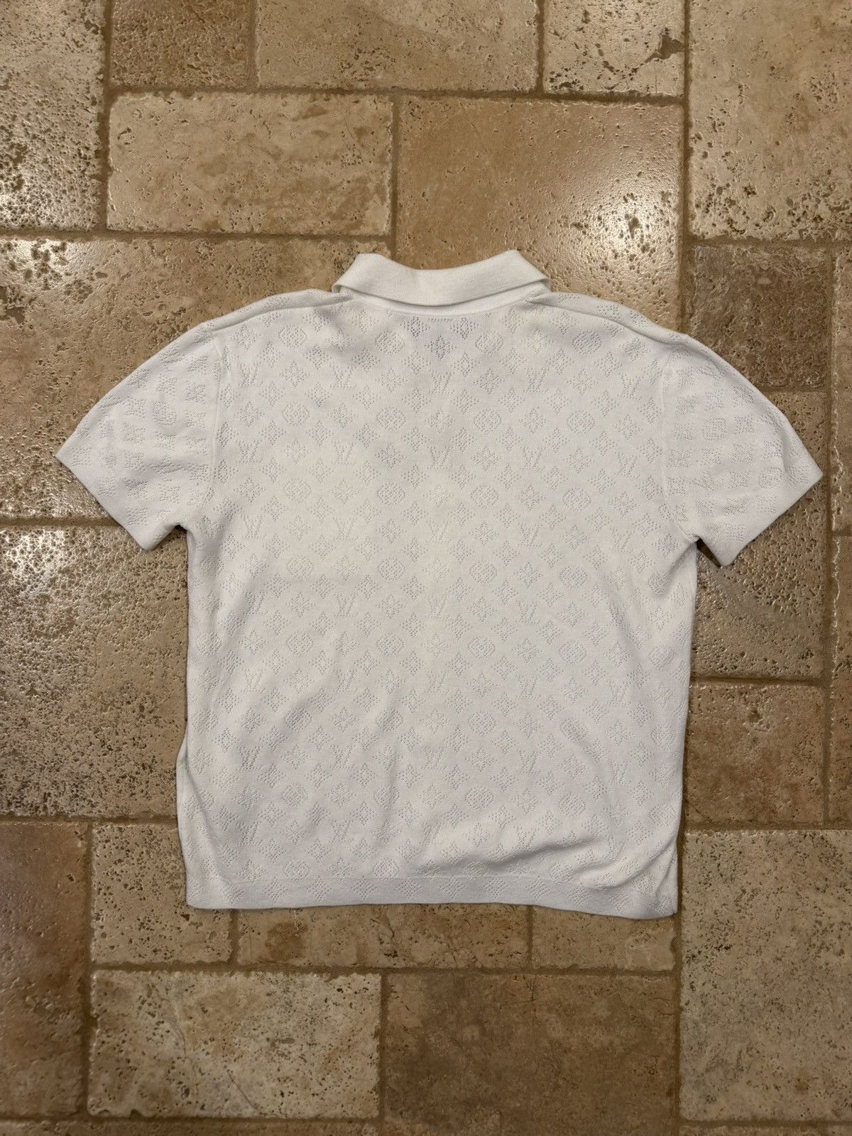 Louis Vuitton Louis Vuitton Monogram Pointelle White Short-Sleeved Shirt Size US XS / EU 42 / 0 - 13 Thumbnail