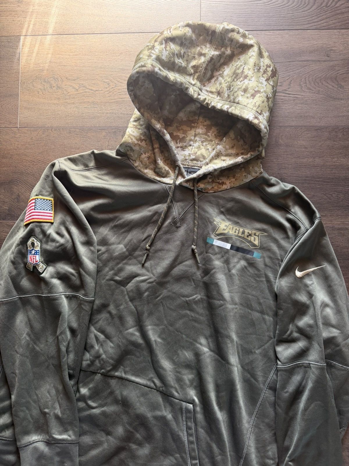Nike Nike Philadelphia Eagles Salute Hoodie Size US XXL / EU 58 / 5 - 2 Thumbnail