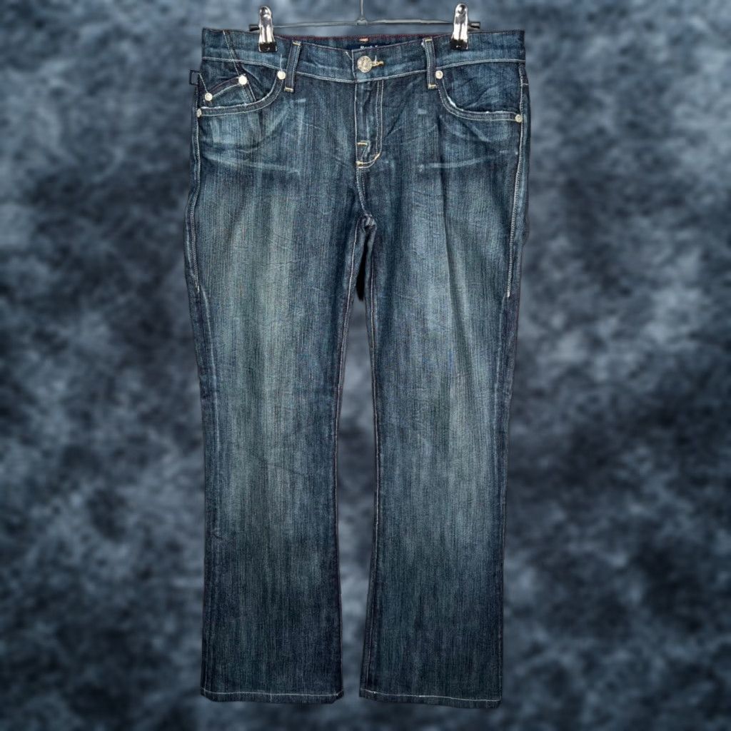 Vintage Rock & Republic Jeans Bootcut Womens 29 Distressed Dark Wash Denim Blue Regular 5-Pocket Inseam 30 Jeans Mens Womens Size 24" / US 00 / IT 34 - 1 Thumbnail