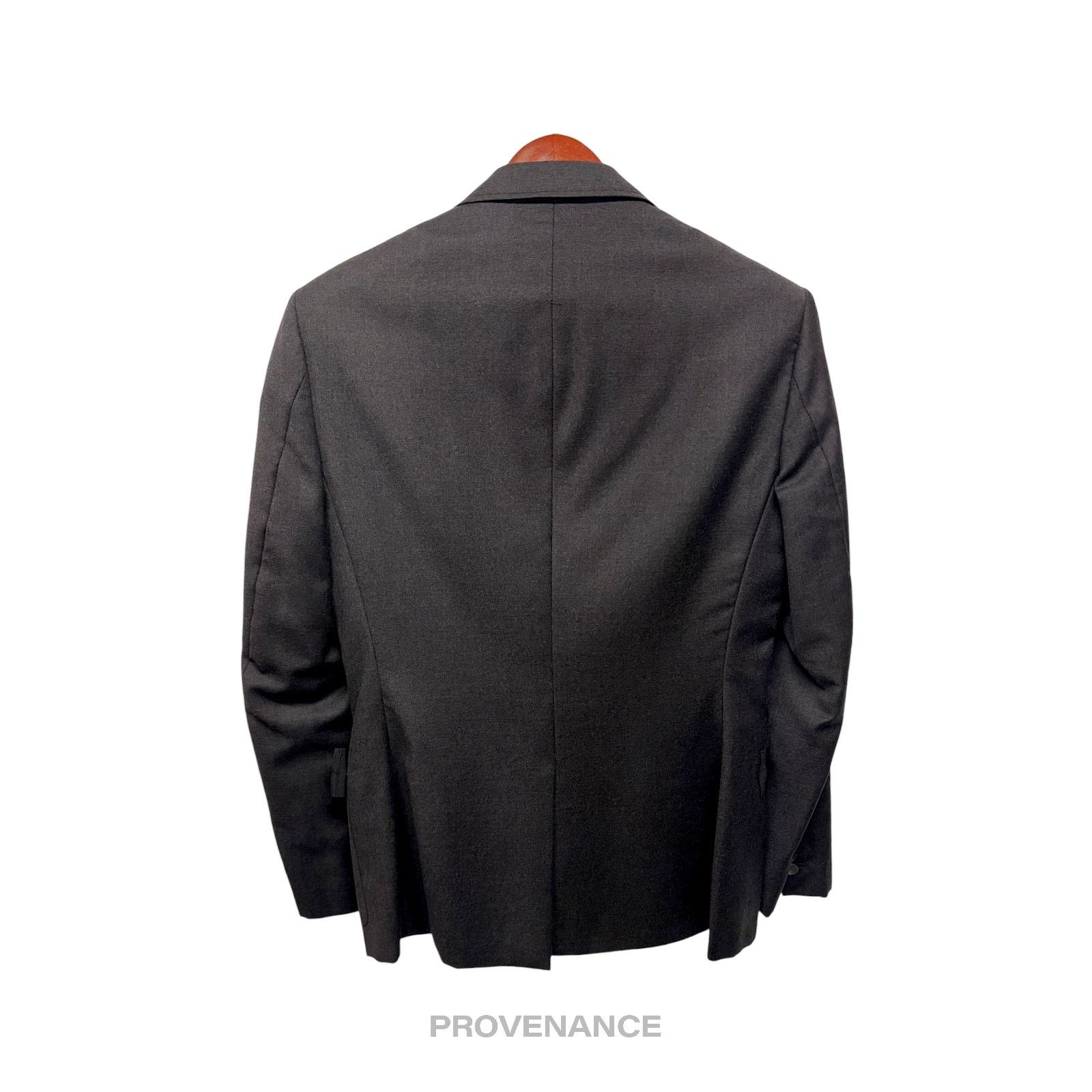 Lanvin 🔴 Lanvin Grosgrain Trim Blazer Jacket Coat - Grey 36 46 Size US S / EU 44-46 / 1 - 3 Thumbnail