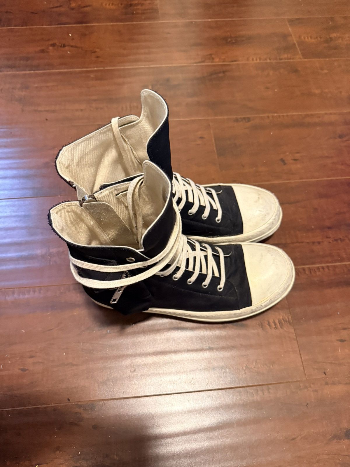 Rick Owens Drkshdw Rick Owens Cargo High top Ramones Size US 10.5 / EU 43-44 - 2 Thumbnail