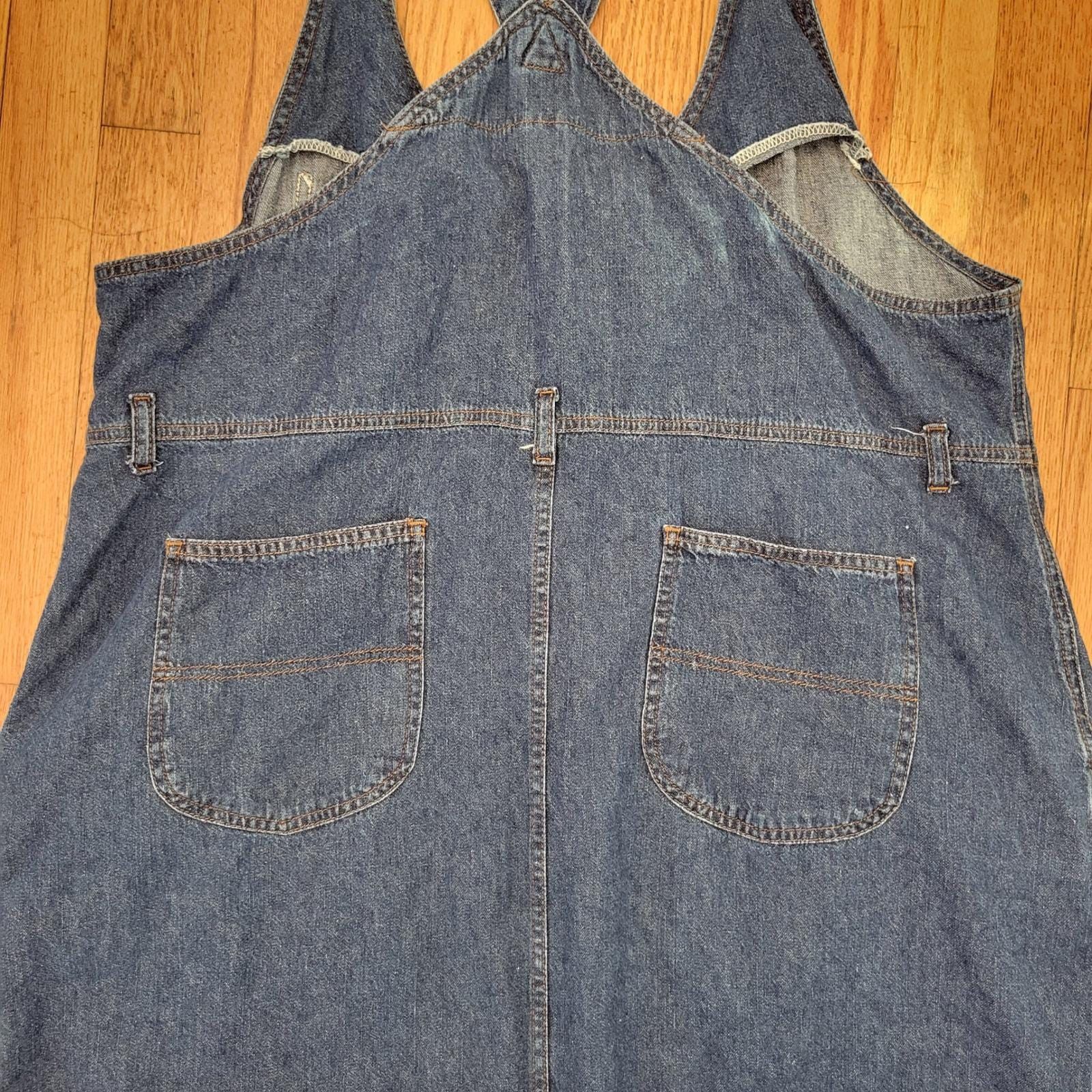 Lee Lee Denim Jumper Dress Overalls Cottagecore Patchwork 2X Size XXL / US 16-18 / IT 52-54 - 13 Thumbnail