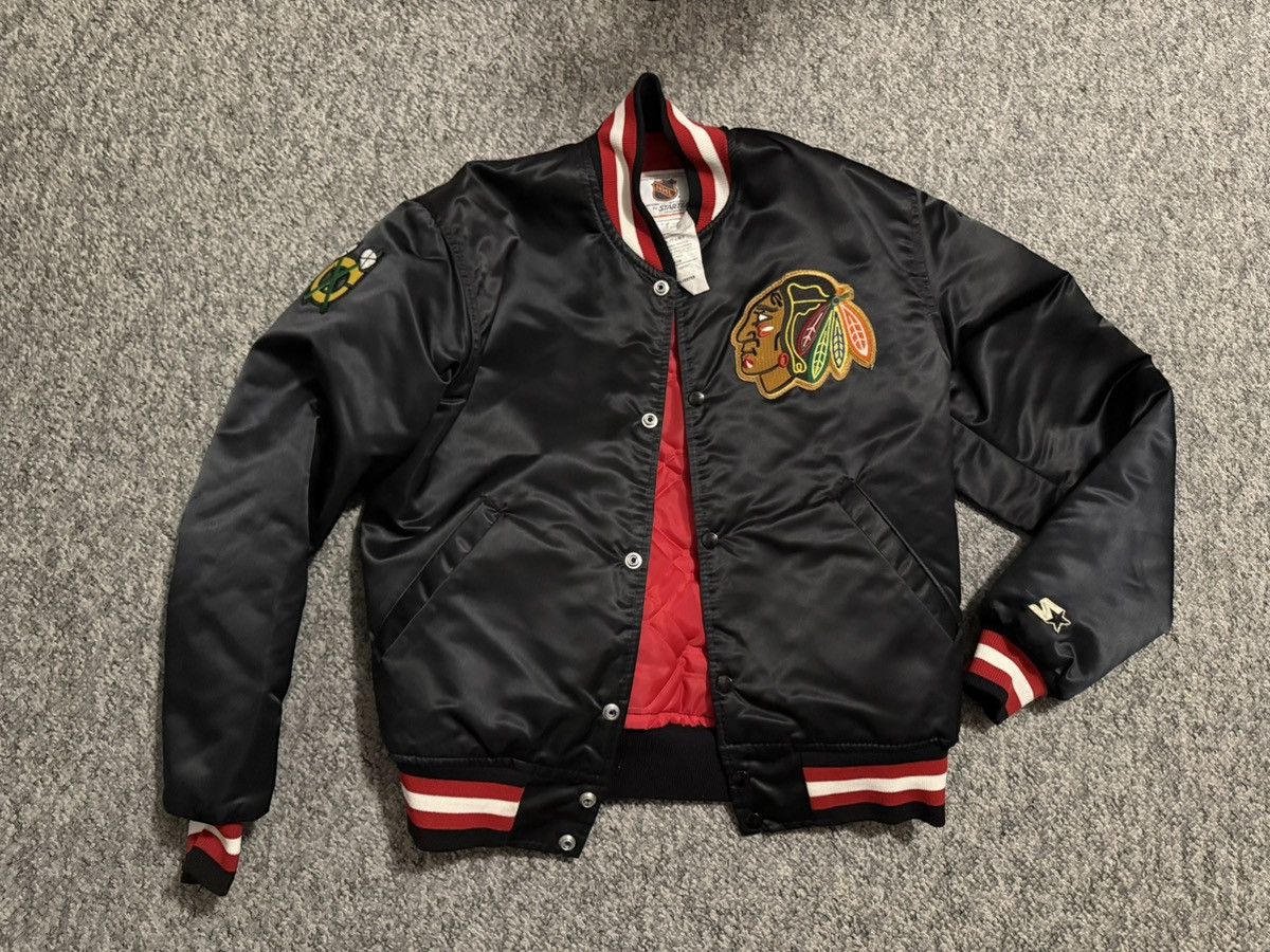 Starter Vintage Starter NHL Chicago Blackhawks Satin Bomber Jacket Size US M / EU 48-50 / 2 - 1 Thumbnail