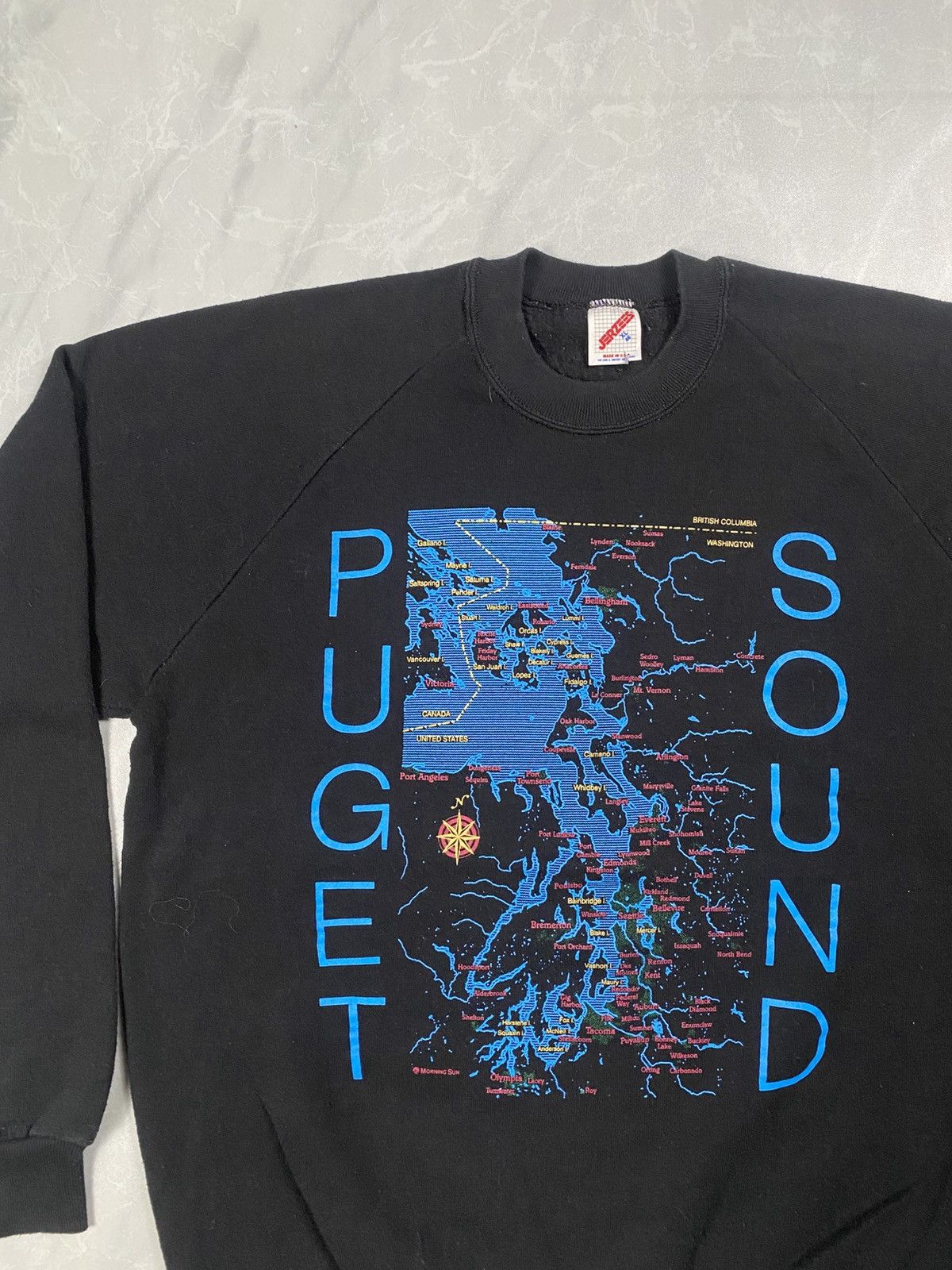 Jerzees Vintage 90s Puget Sound Crewneck Size US M / EU 48-50 / 2 - 2 Thumbnail