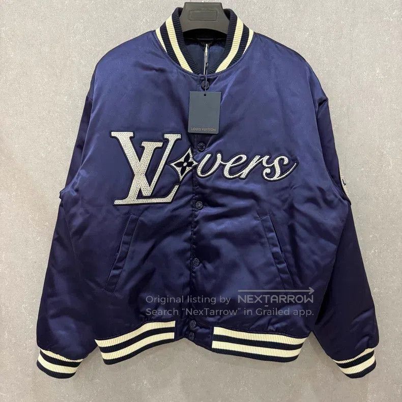 Louis Vuitton Louis Vuitton Rhinestone Letter Baseball Jacket Size US M / EU 48-50 / 2 - 1 Thumbnail