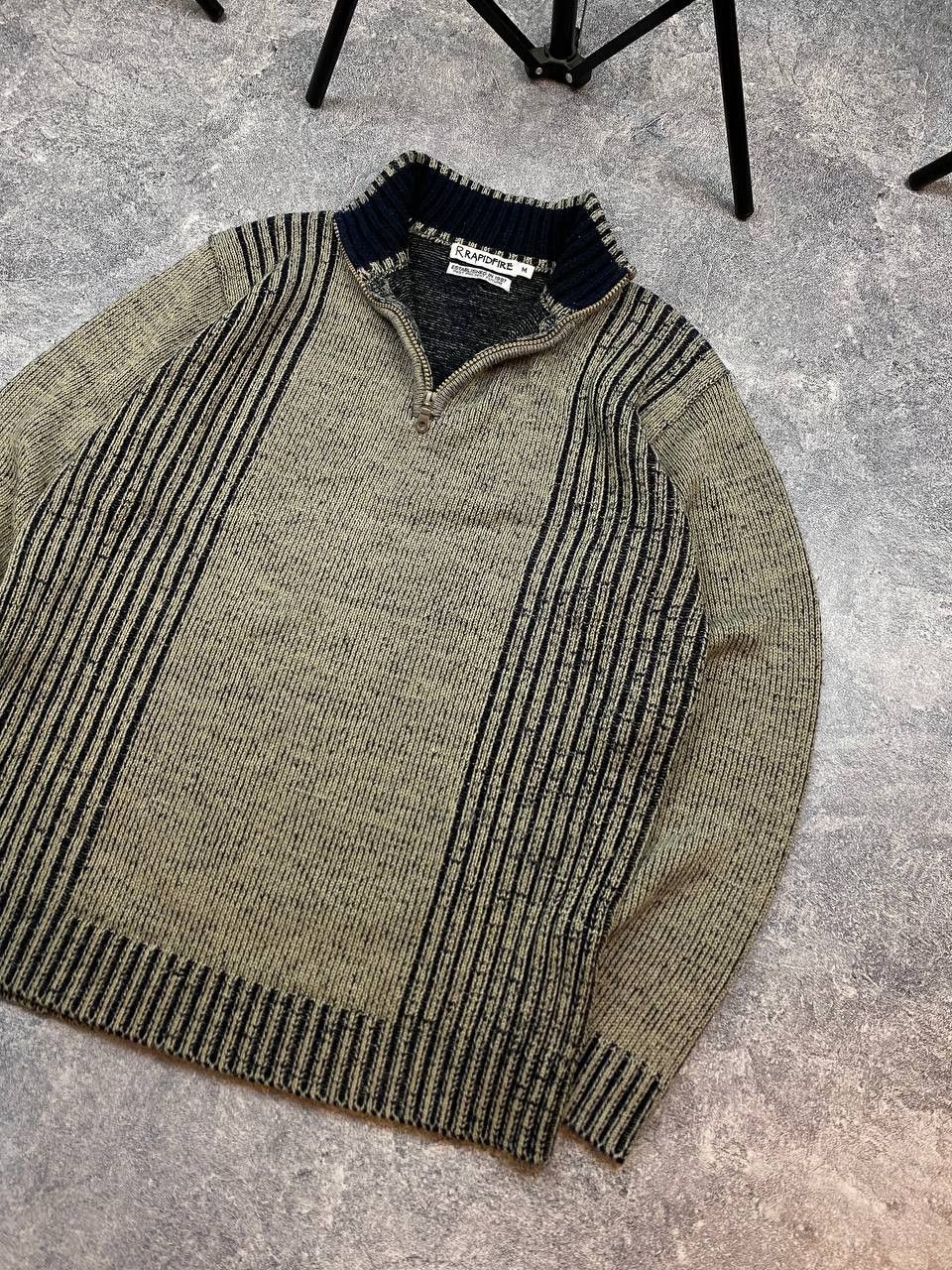 Japanese Brand Y2K Diesel style Knit Faded Ribbed Striped Vintage Sweater Size US M / EU 48-50 / 2 - 2 Thumbnail