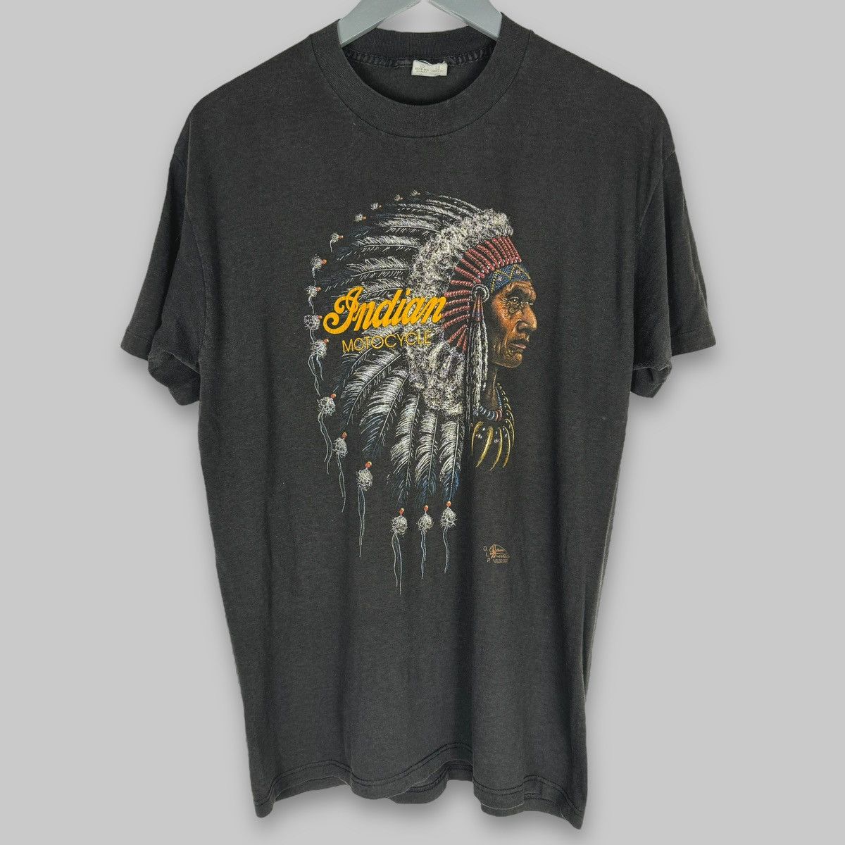 Vintage 1991 Indian Motorcycles Rare Faded T Shirt
