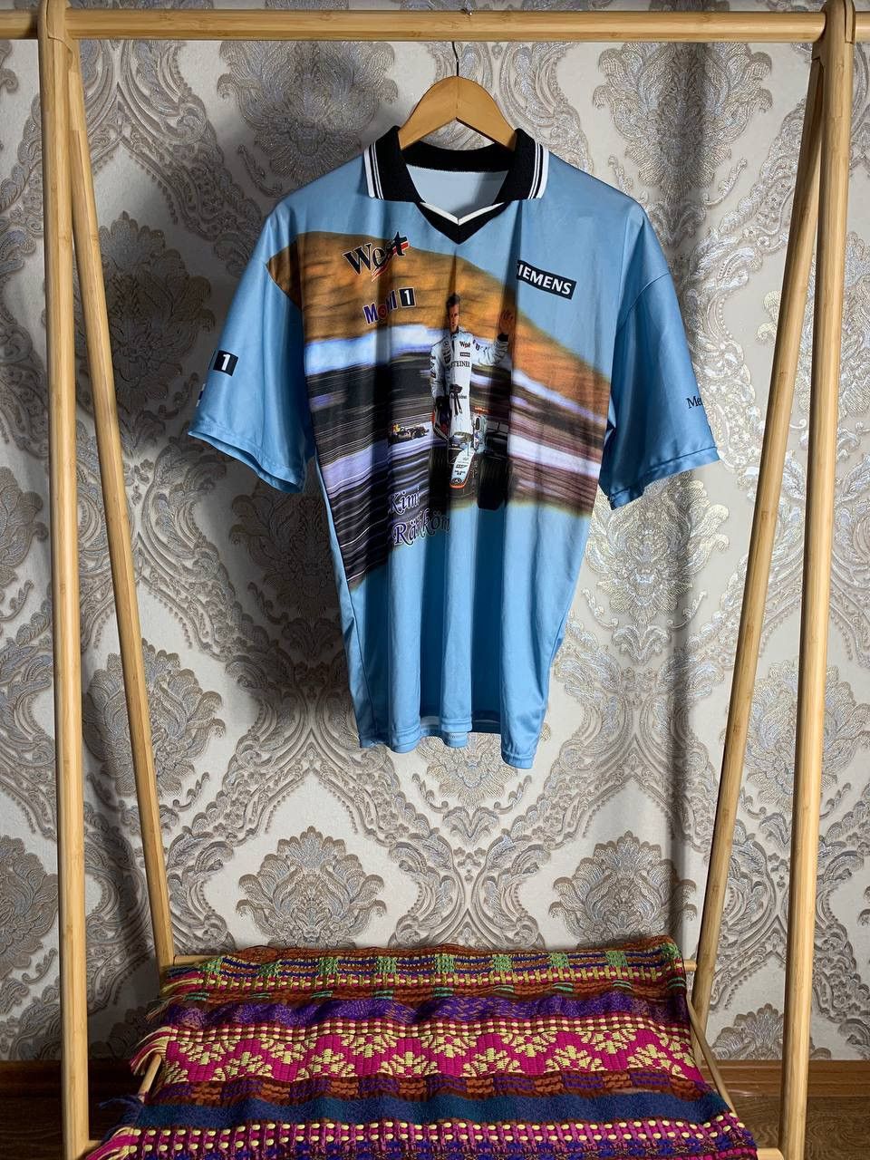 NASCAR VINTAGE MERCEDES BENZ KIMI RAIKKONEN F1 RACING RETRO Y2K 90s Size US S / EU 44-46 / 1 - 1 Thumbnail