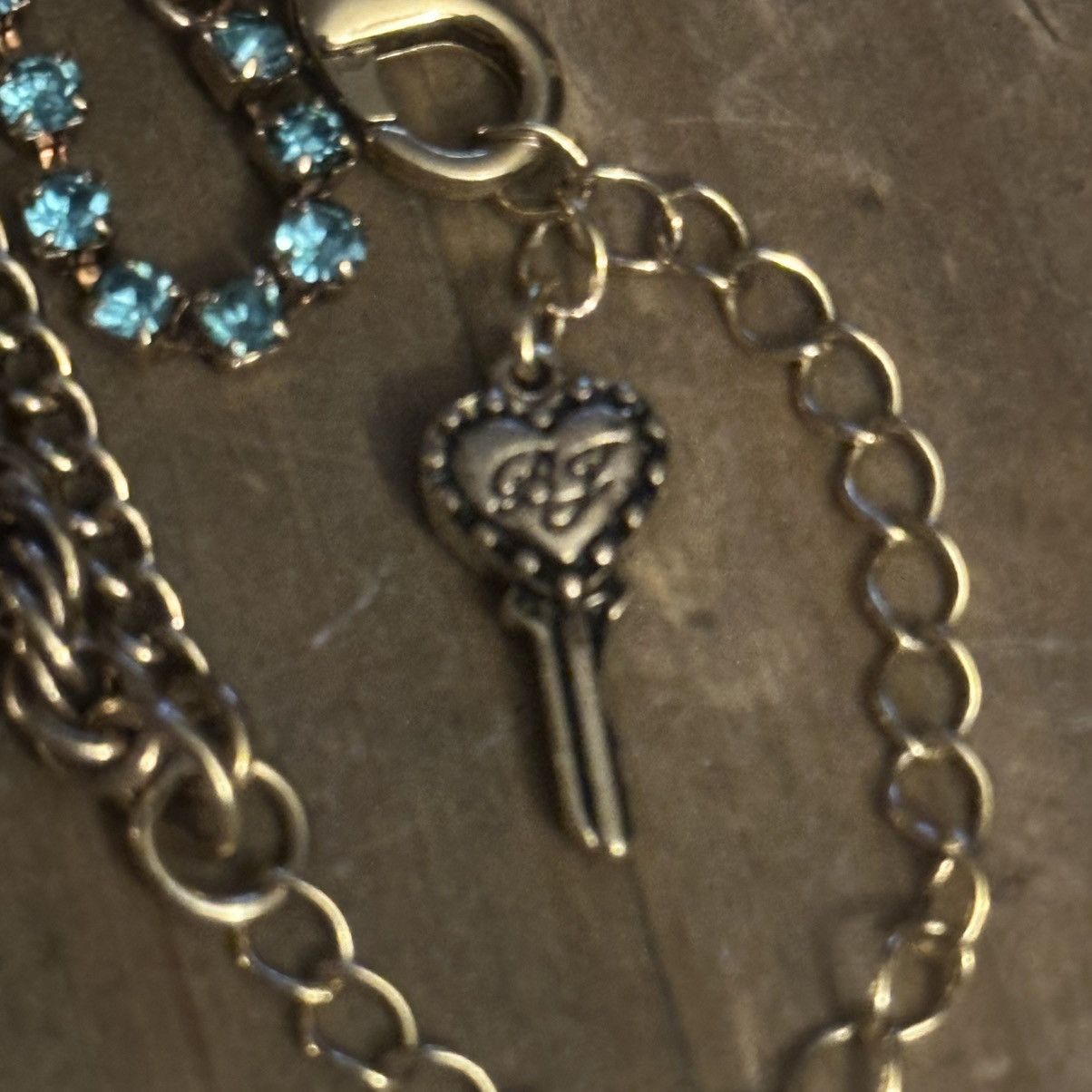 Betsey Johnson Betsey Johnson multi chain blue bling bow necklace Size ONE SIZE - 5 Thumbnail