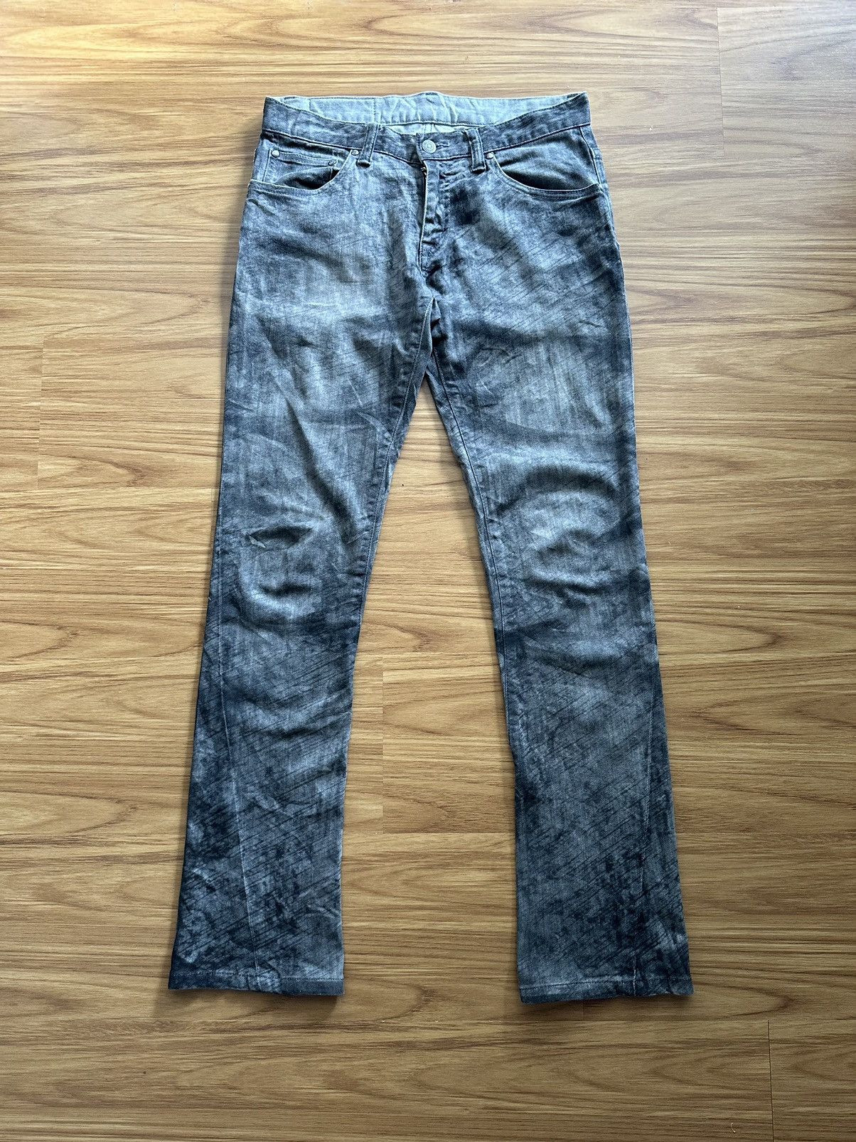 Le Grande Bleu (L.G.B.) Tornado Mart Japan Flare Mud Wash Denim Pant Size US 30 / EU 46 - 2 Thumbnail