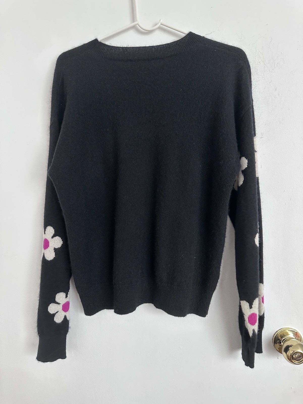 AQUA AQUA Cashmere Daisy Intarsia Cashmere Sweater Size S / US 4 / IT 40 - 3 Thumbnail