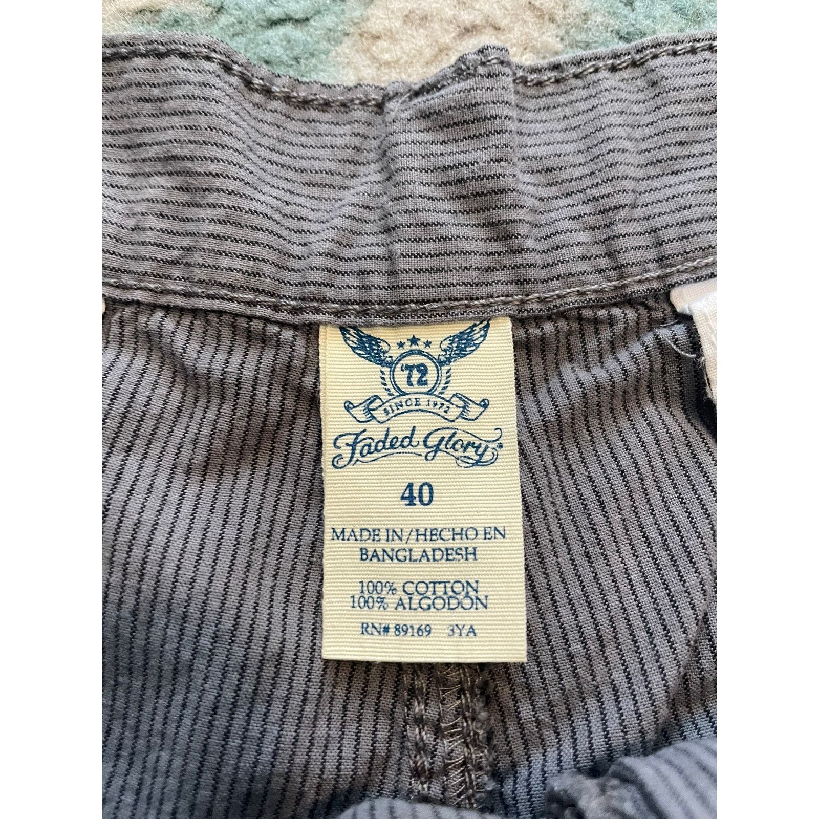 Faded Glory Faded Glory Gray Men's Shorts 100% Cotton Size 40 Size US 40 / EU 56 - 2 Thumbnail