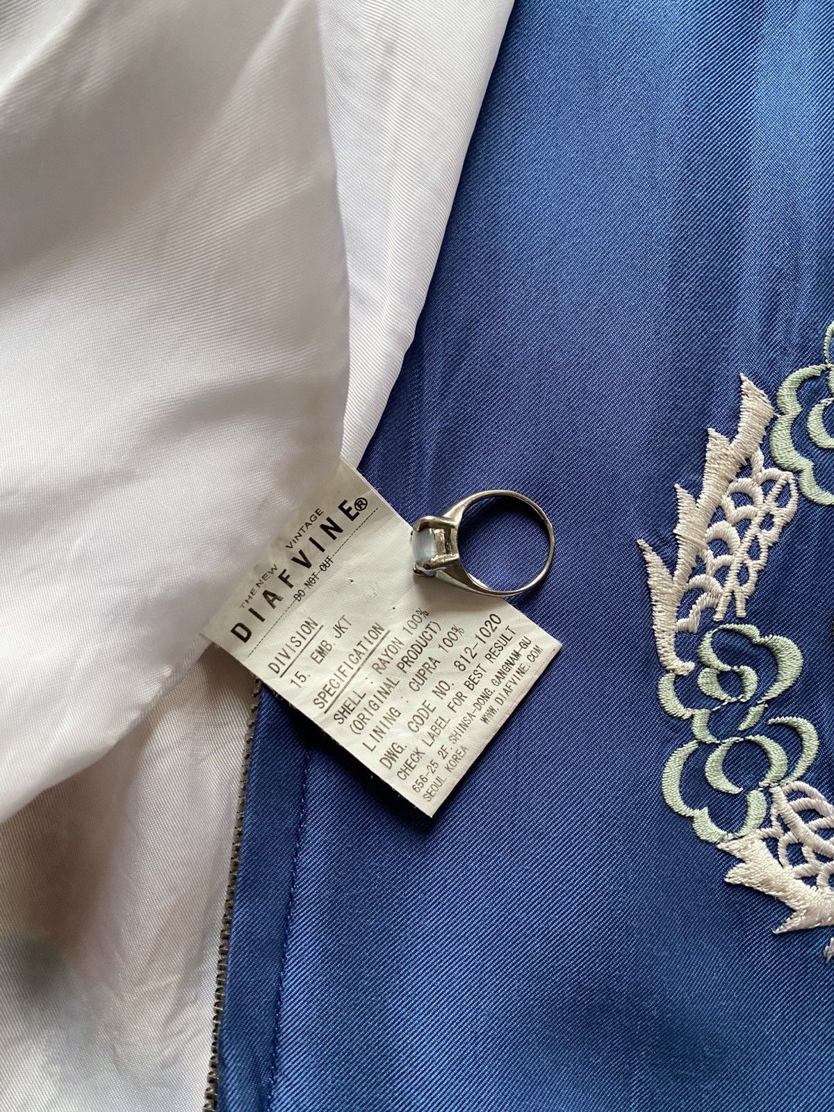 Japanese Brand Rare Vintage Sukajan Souvenir Jacket Blue / Silver Size US M / EU 48-50 / 2 - 15 Thumbnail