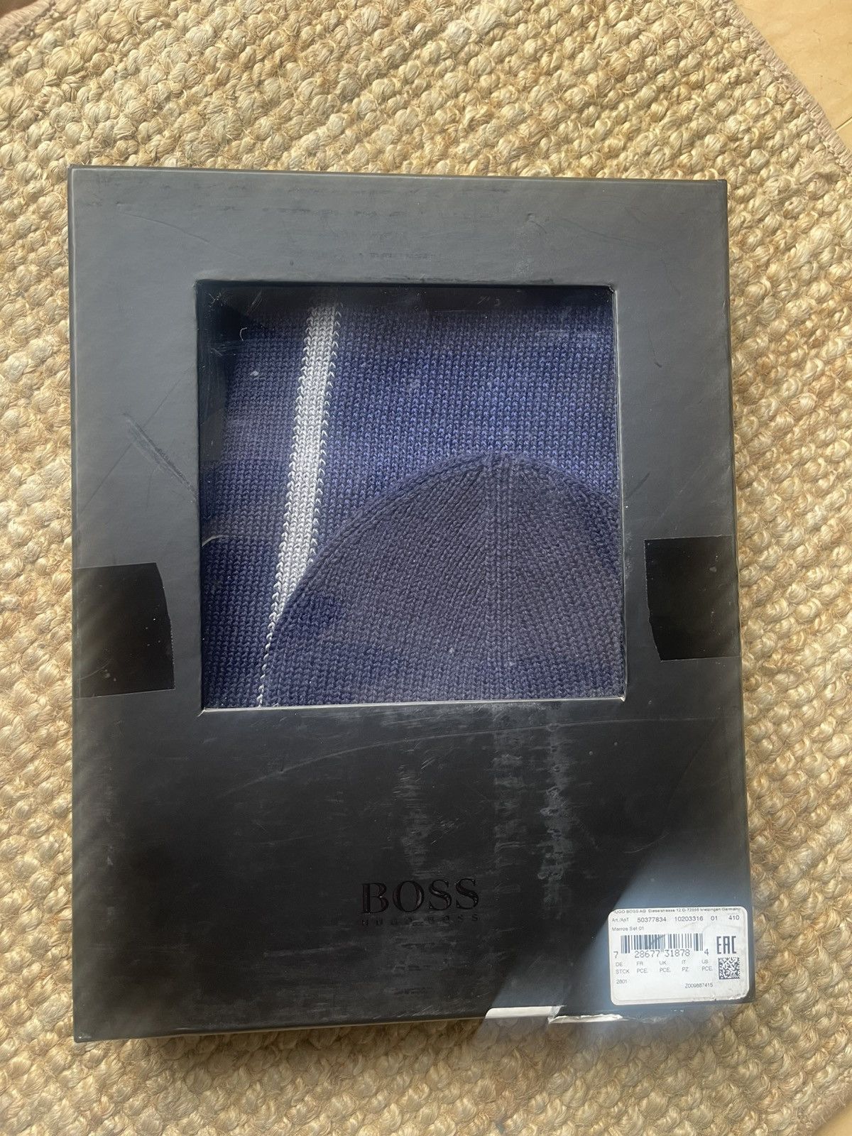 Hugo Boss Hugo boss scarf and beanie gift set Navy mens Size ONE SIZE - 8 Thumbnail