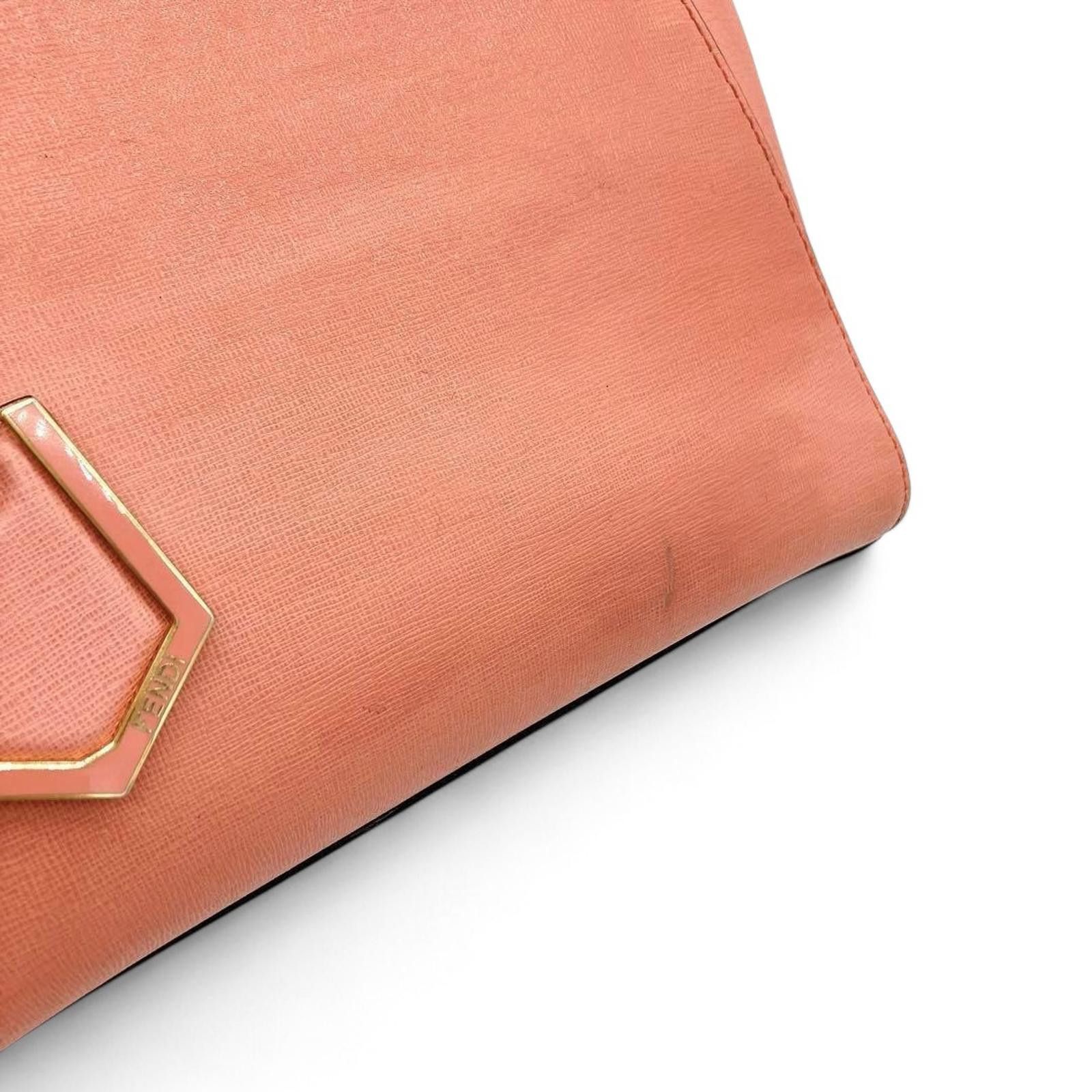 Fendi Fendi - Pink Leather Handbag Adjustable Strap Size ONE SIZE - 9 Thumbnail
