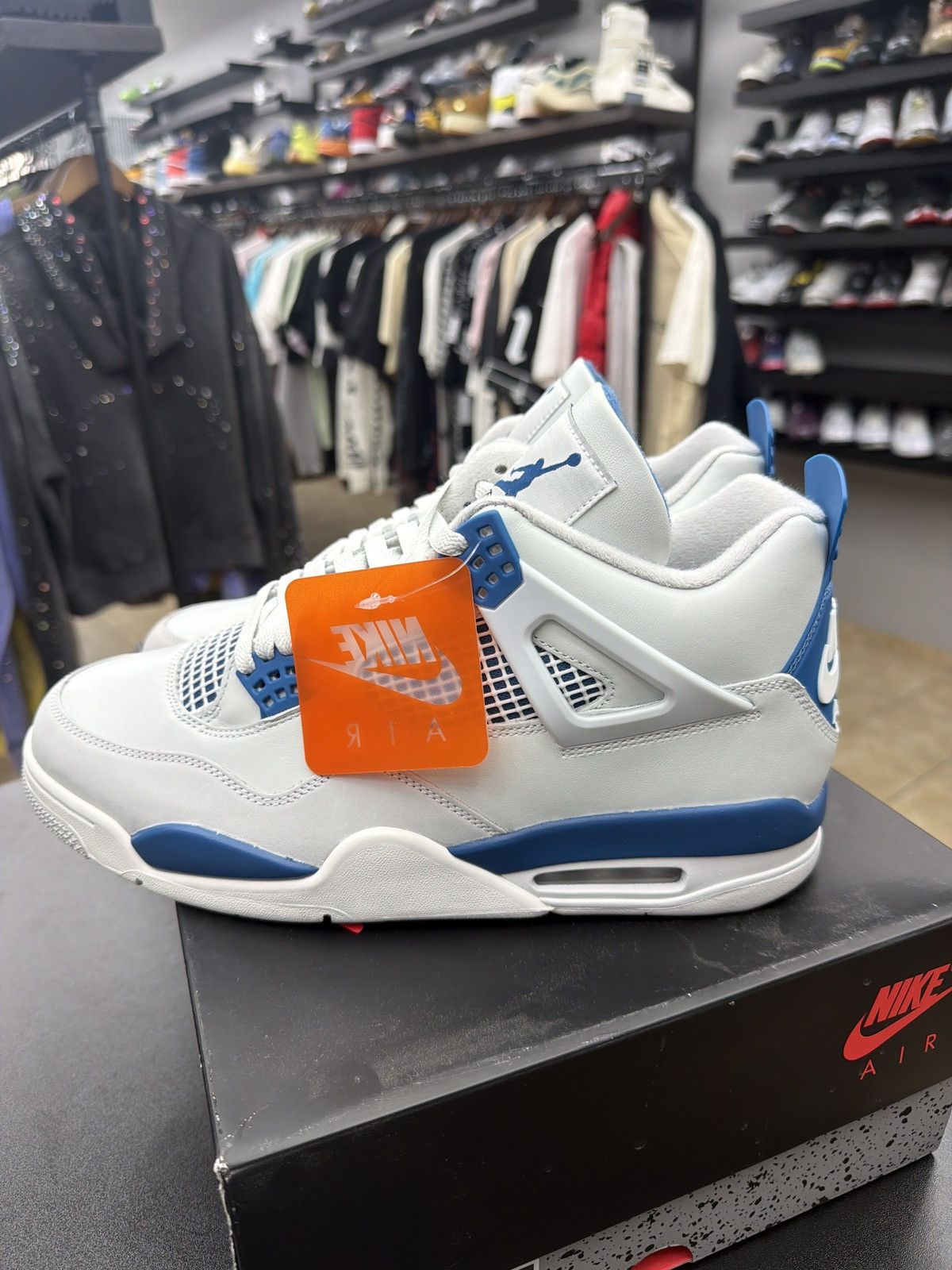 Jordan Brand Jordan 4 military blue Size-12 Brand New Quick Shipping Size US 12 / EU 45 - 7 Thumbnail