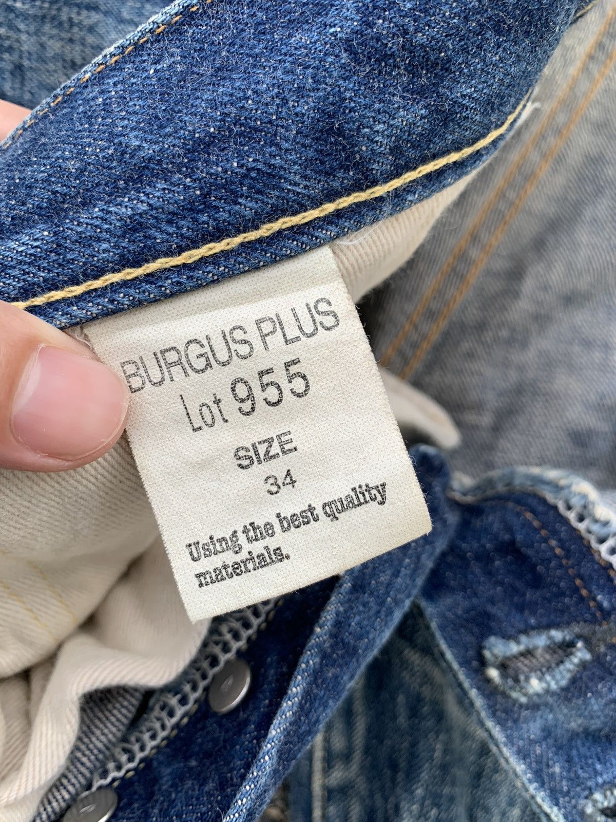Kapital VINTAGE BURGUS PLUS SELVEDGE JAPANESE FADED DISTRESSED DENIM Size US 32 / EU 48 - 18 Thumbnail