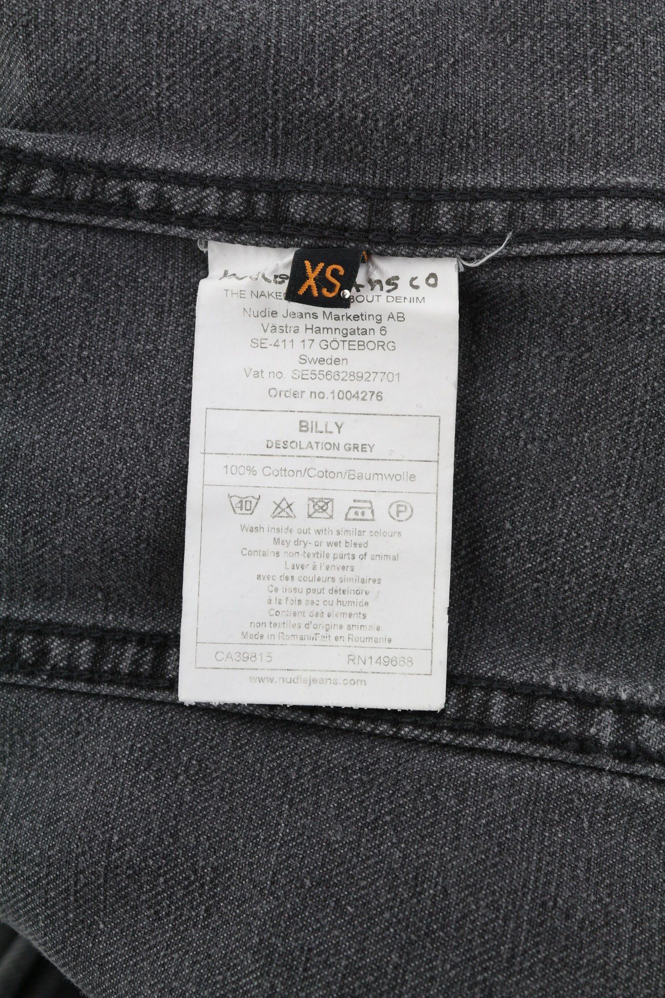 Nudie Jeans BILLY XS Desolation Grey Polo Pockets Mid Jacket 82458 Size US XS / EU 42 / 0 - 7 Thumbnail