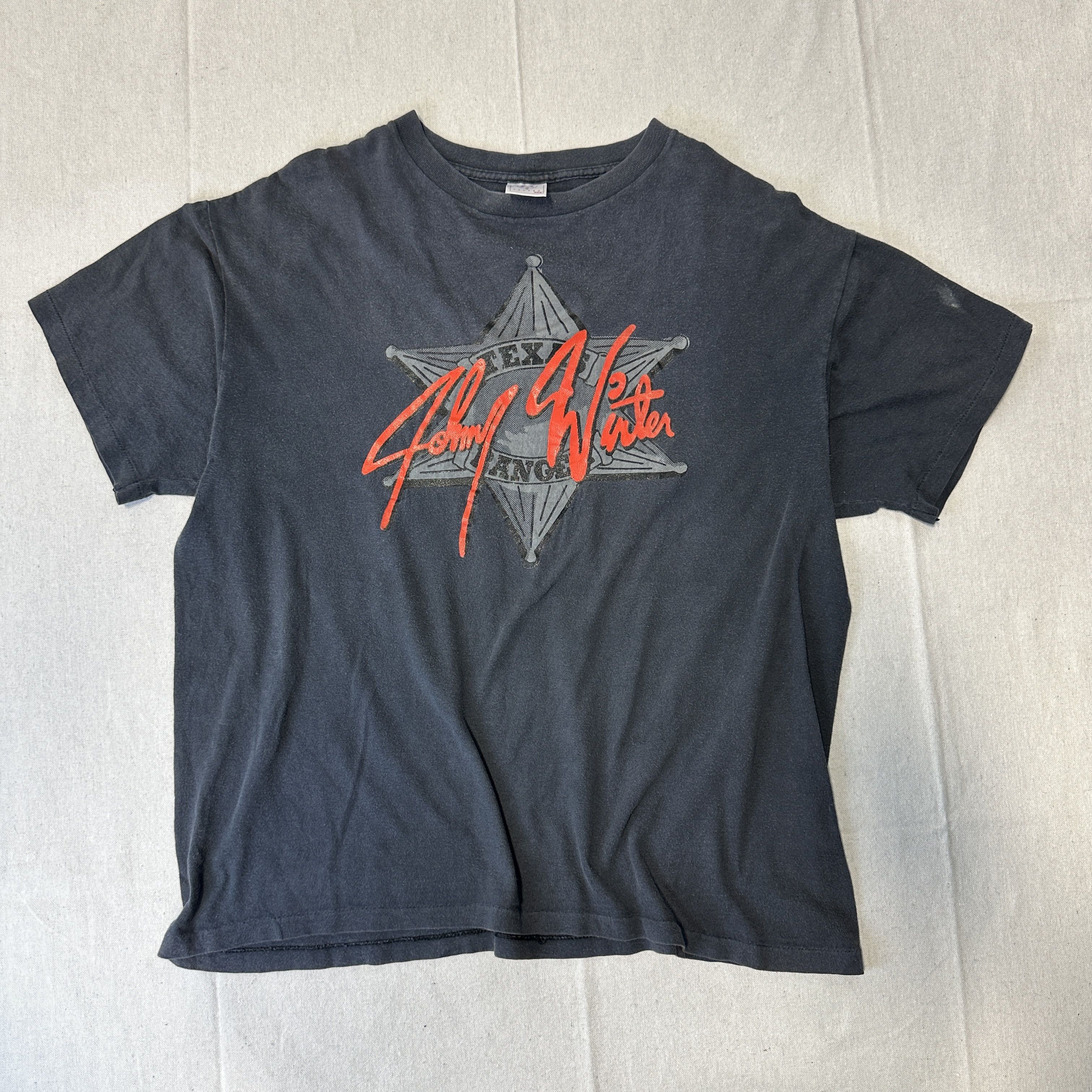Delta Vintage Johnny Winter Texas Ranger Graphic T-Shirt Size XL Size US XL / EU 56 / 4 - 1 Thumbnail