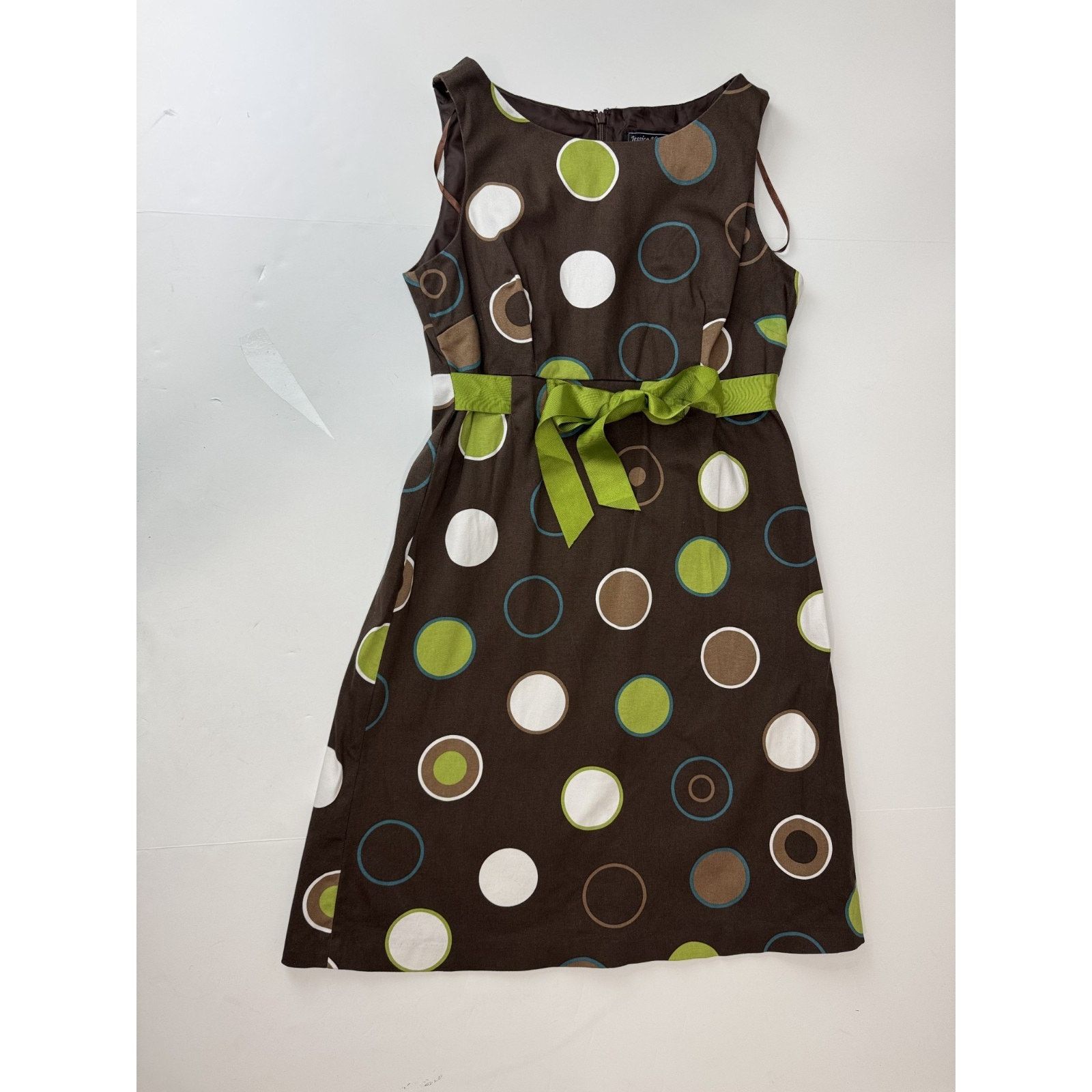 Other Jessica Howard Retro Y2K Twee Polka Dot Dress Brown 10 Size L / US 10 / IT 46 - 6 Thumbnail