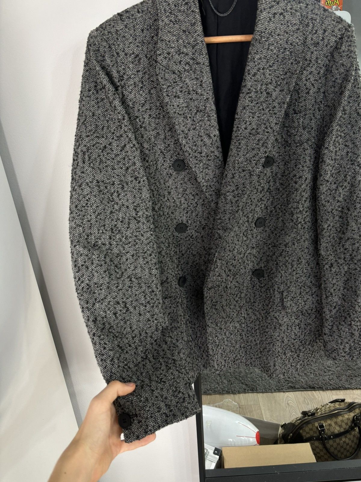 Allsaints × Designer Luxury Wool AllSaints Blazer Jacket Coat Double-Row Elegant Size L / US 10 / IT 46 - 2 Thumbnail