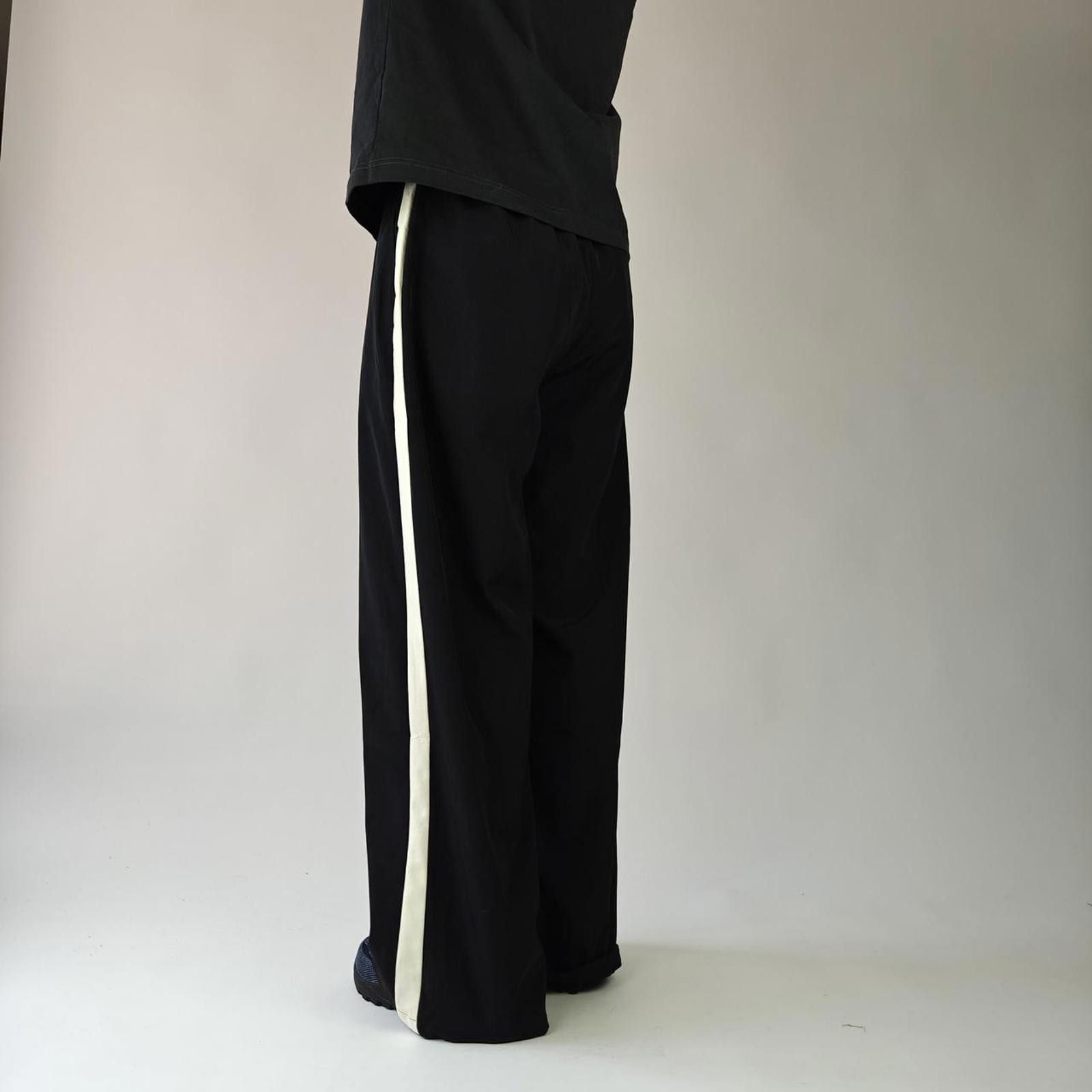 Other Black Sidestripe Wide Leg Track Joggers Size US 32 / EU 48 - 4 Thumbnail
