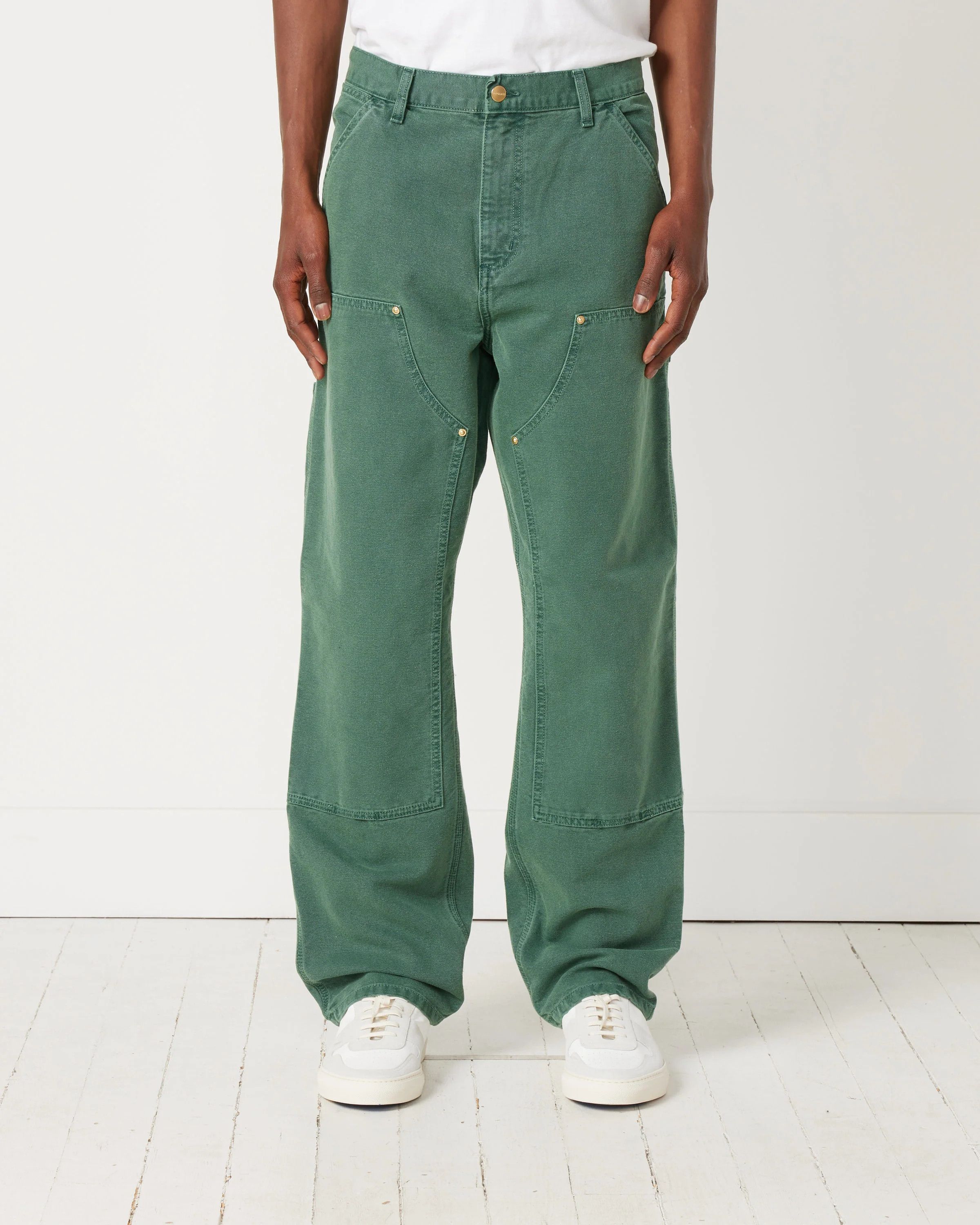Carhartt Carhartt WIP Double Knee Pant Botanic Faded Pants Size US 30 / EU 46 - 1 Thumbnail