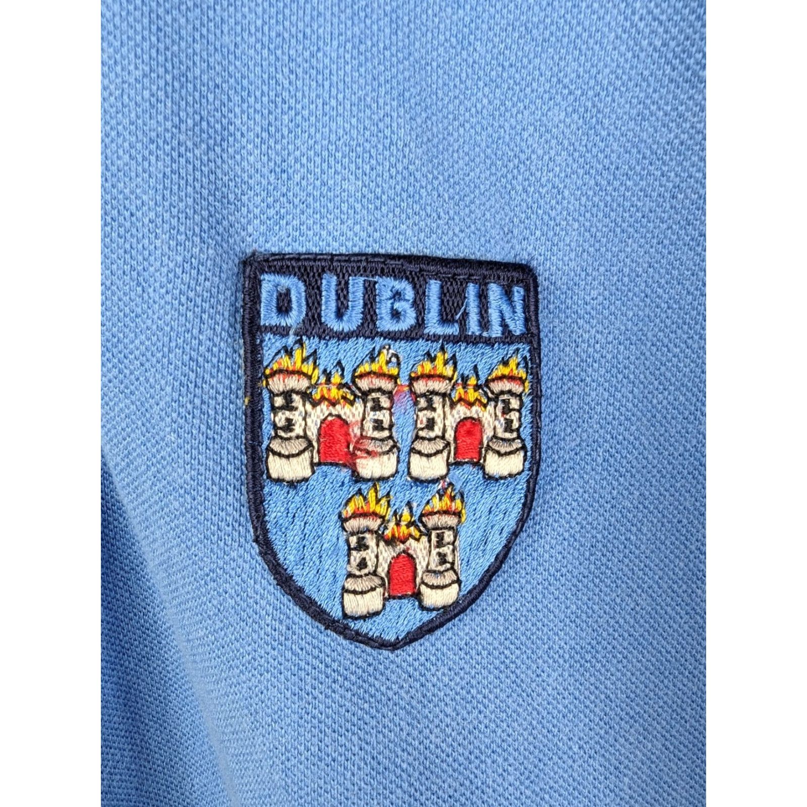 Vintage Cara Craft Polo Men 2XL Blue Stripe Rugby S/S Embroidered Crest Dublin Crest Shirt Size US XXL / EU 58 / 5 - 3 Thumbnail
