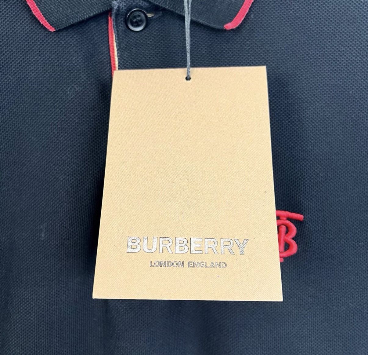 Burberry Burberry Black & Red Logo Embroidered Polo Shirt K12 Size US M / EU 48-50 / 2 - 4 Thumbnail