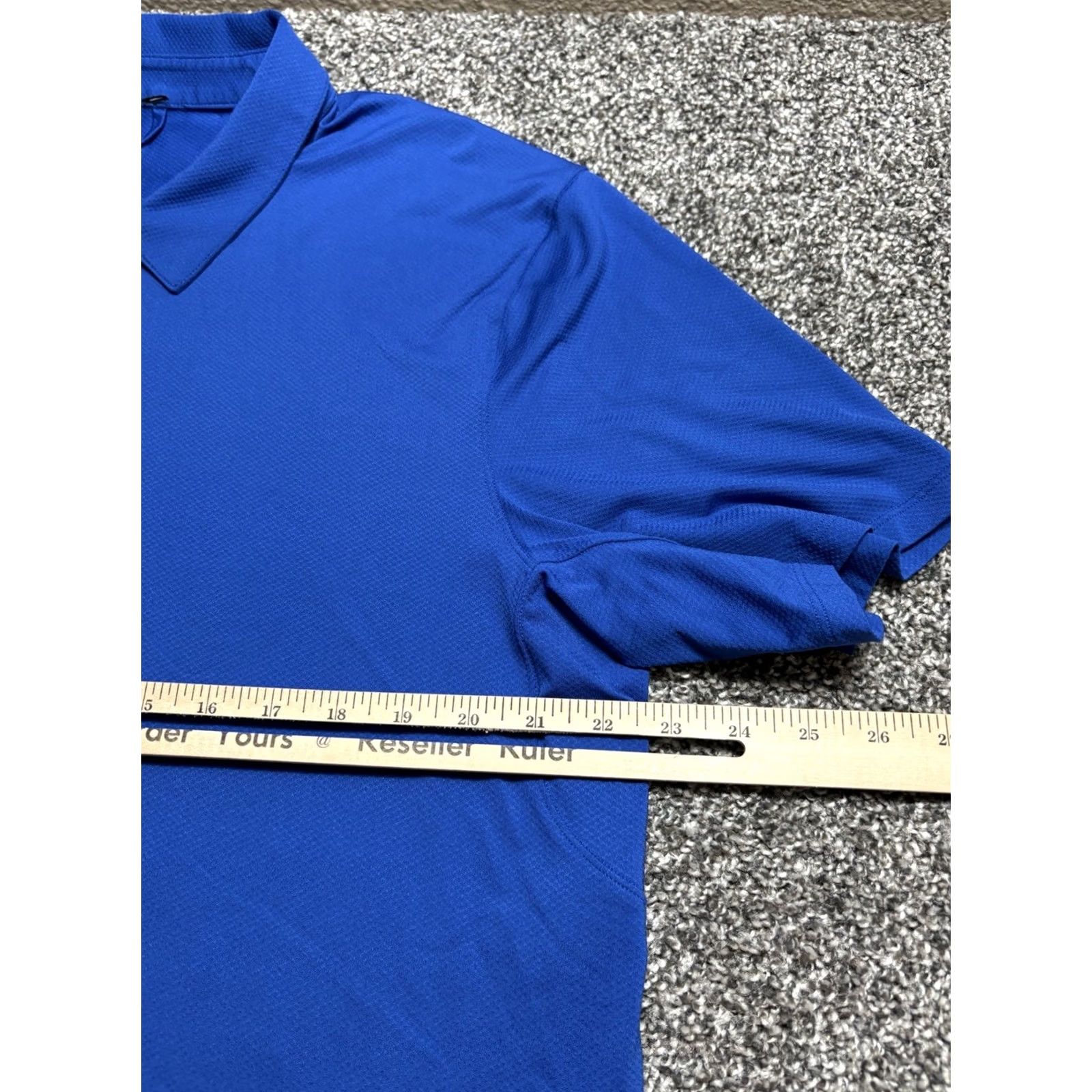 Lululemon Lululemon Polo Shirt Mens Large Blue Short Sleeve Snap Performance Textured Shirt Size US L / EU 52-54 / 3 - 5 Thumbnail