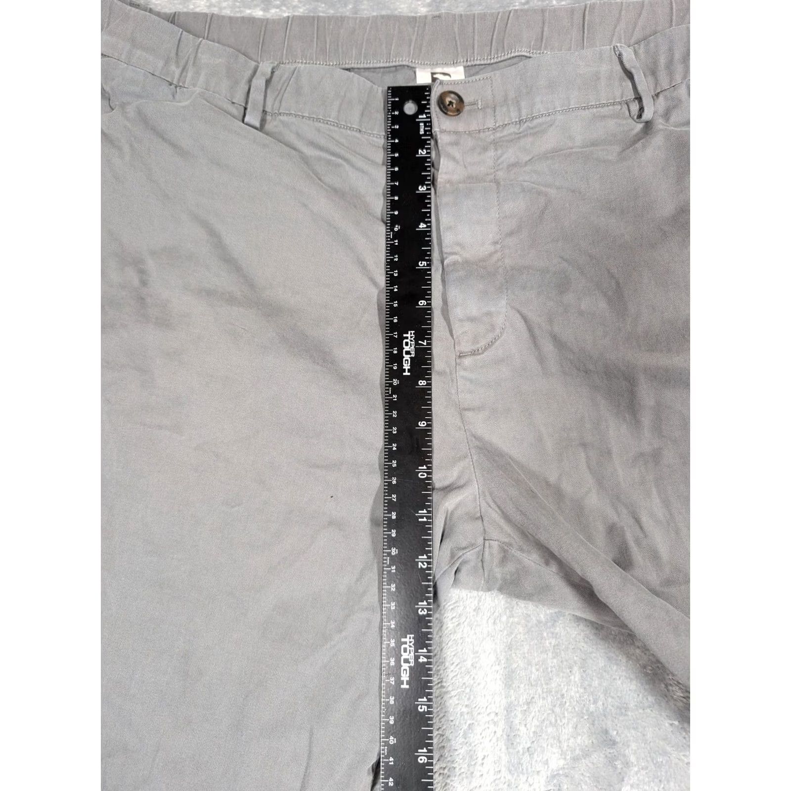 Vintage Bearbottom Pants Mens 3XL 32 Gray Stretch Chino Casual Cotton Spandex Front Zip Pockets Button Size US 39 - 3 Thumbnail