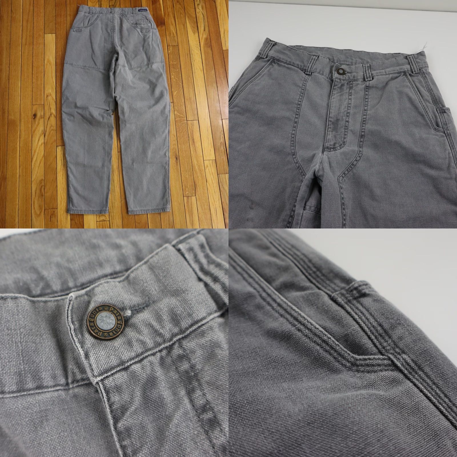 Patagonia VINTAGE Patagonia Stand Up Pants Mens 30 Gray Canvas Double Knee Work Denim Pants 30X32 Mens Jeans Denim Gray 80s 90s Styles Size US 30 / EU 46 - 8 Thumbnail
