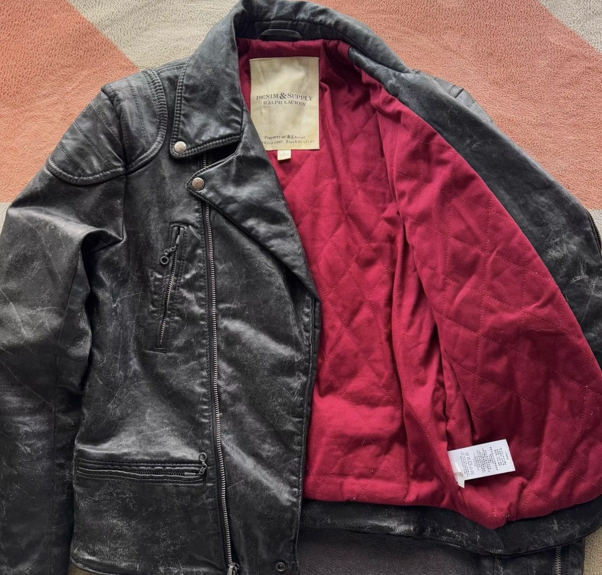 Denim & Supply Ralph Lauren Ralph Lauren Denim Supply Asymmetrical Zip Moto Jacket K22 Size US S / EU 44-46 / 1 - 4 Thumbnail