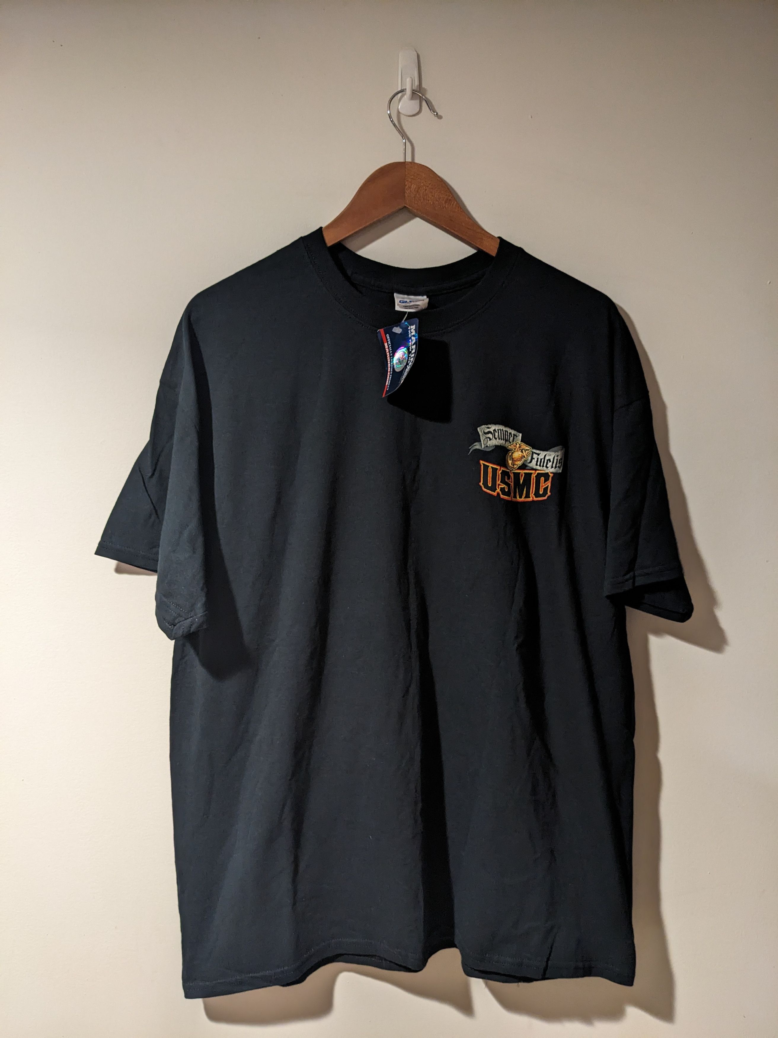 Vintage Vintage Y2K USMC Semper Fidelis Marines Americana T-Shirt Size US XL / EU 56 / 4 - 3 Thumbnail