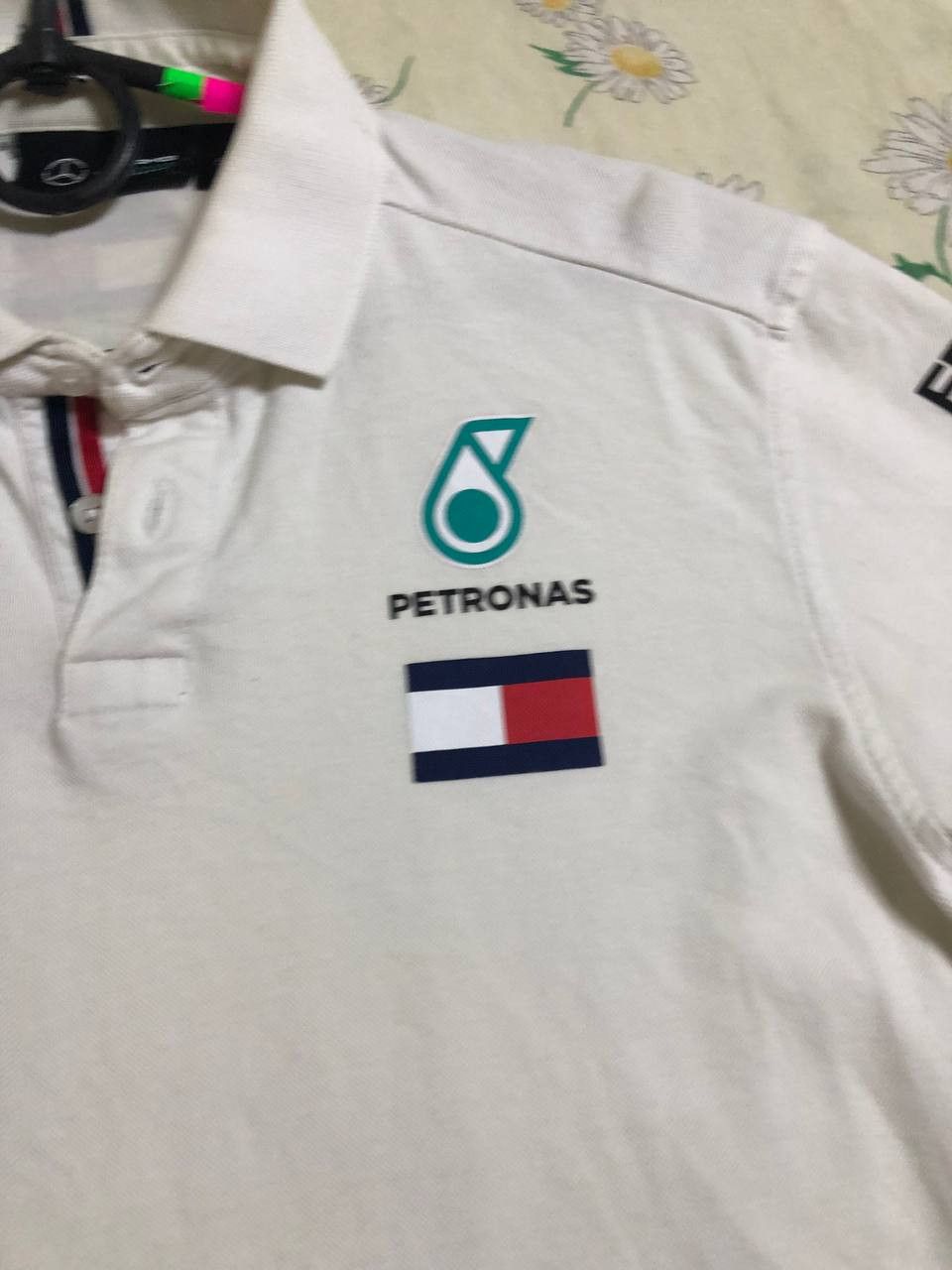 Tommy Hilfiger Tommy Hilfiger Petronas AMG Polo Shirt Mens Large White Fl Size US S / EU 44-46 / 1 - 2 Thumbnail
