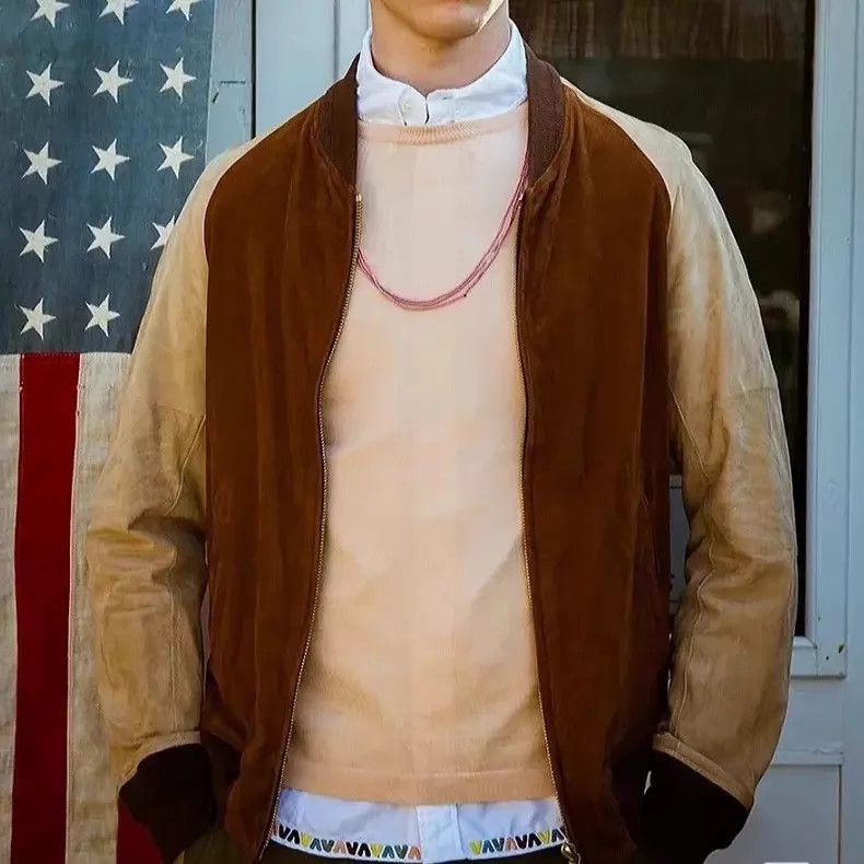 Visvim visvim varsity 1 brown Italian lambskin leather jacket Size US S / EU 44-46 / 1 - 7 Thumbnail
