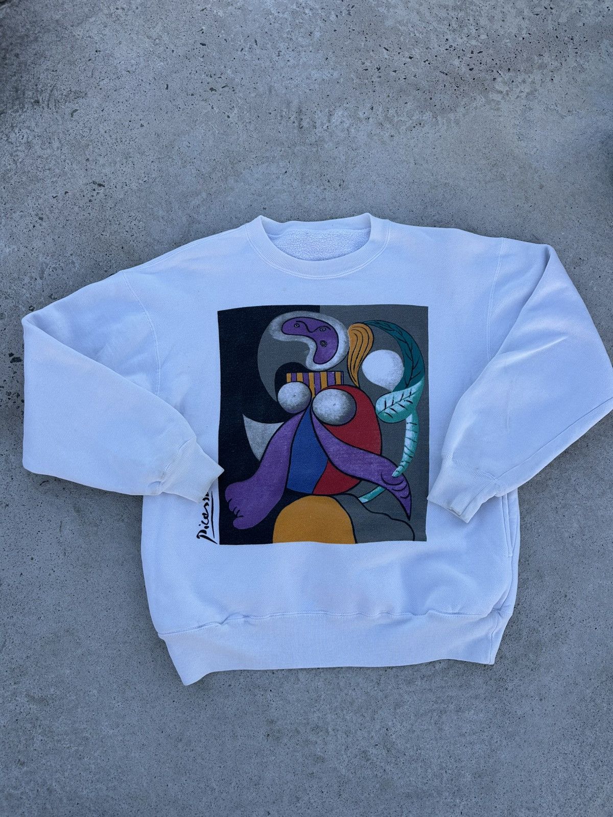 Vintage Vintage Pablo Picasso Artwork Painting Sweatshirt Size US L / EU 52-54 / 3 - 3 Thumbnail