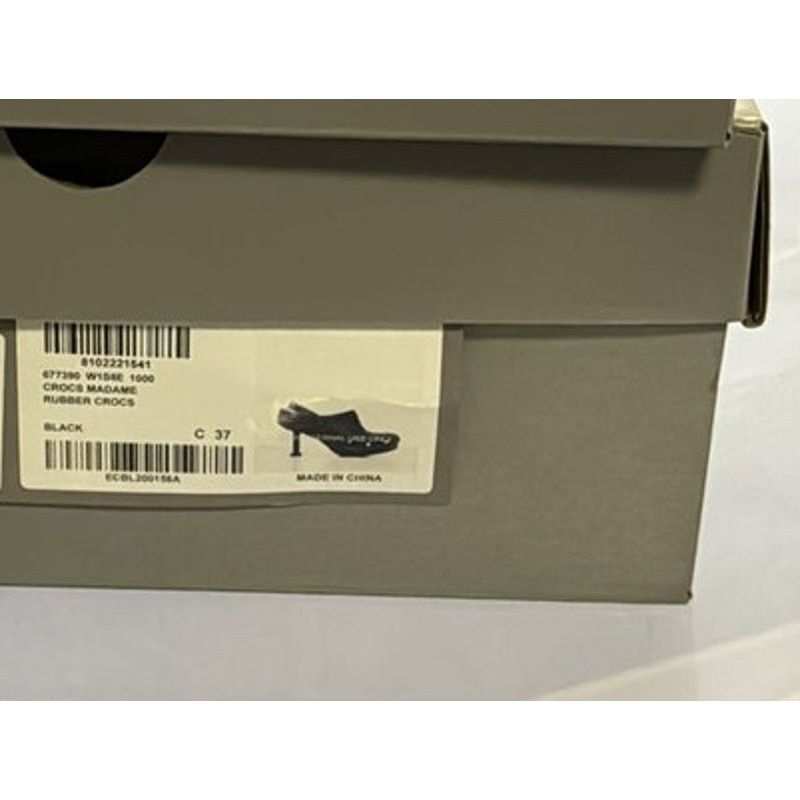 Balenciaga o1rshd1 Q:2 / Rubber Crocs Madame in Black Size US 7 / IT 37 - 10 Thumbnail