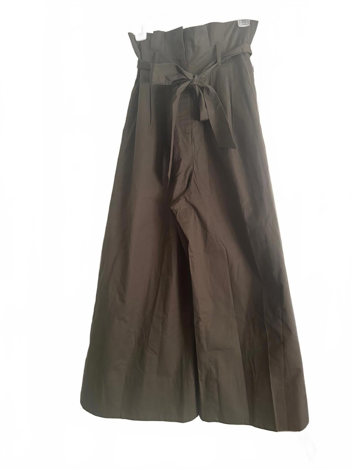 Other Prose & Poetry “Aiden” Wide-Leg Paper-Bag Pants – S - Olive Size 28" / US 6 / IT 42 - 1 Thumbnail
